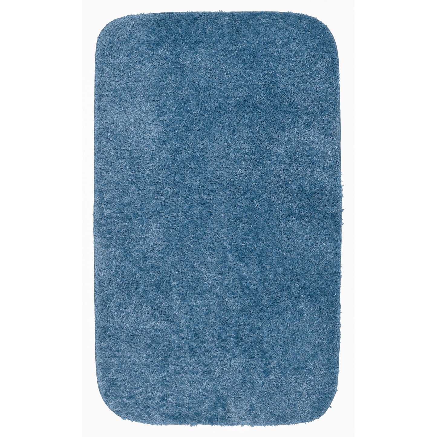 Garland Rug Traditional Washable Nylon Basin Blue Bath Rug, 24" x 40"