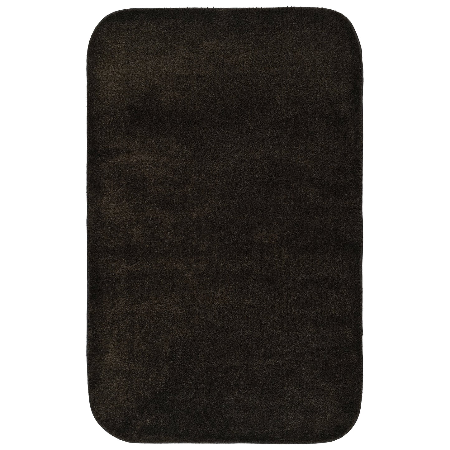 Garland Rug Traditional Washable Nylon Chocolate Bath Rug, 30" x 50"