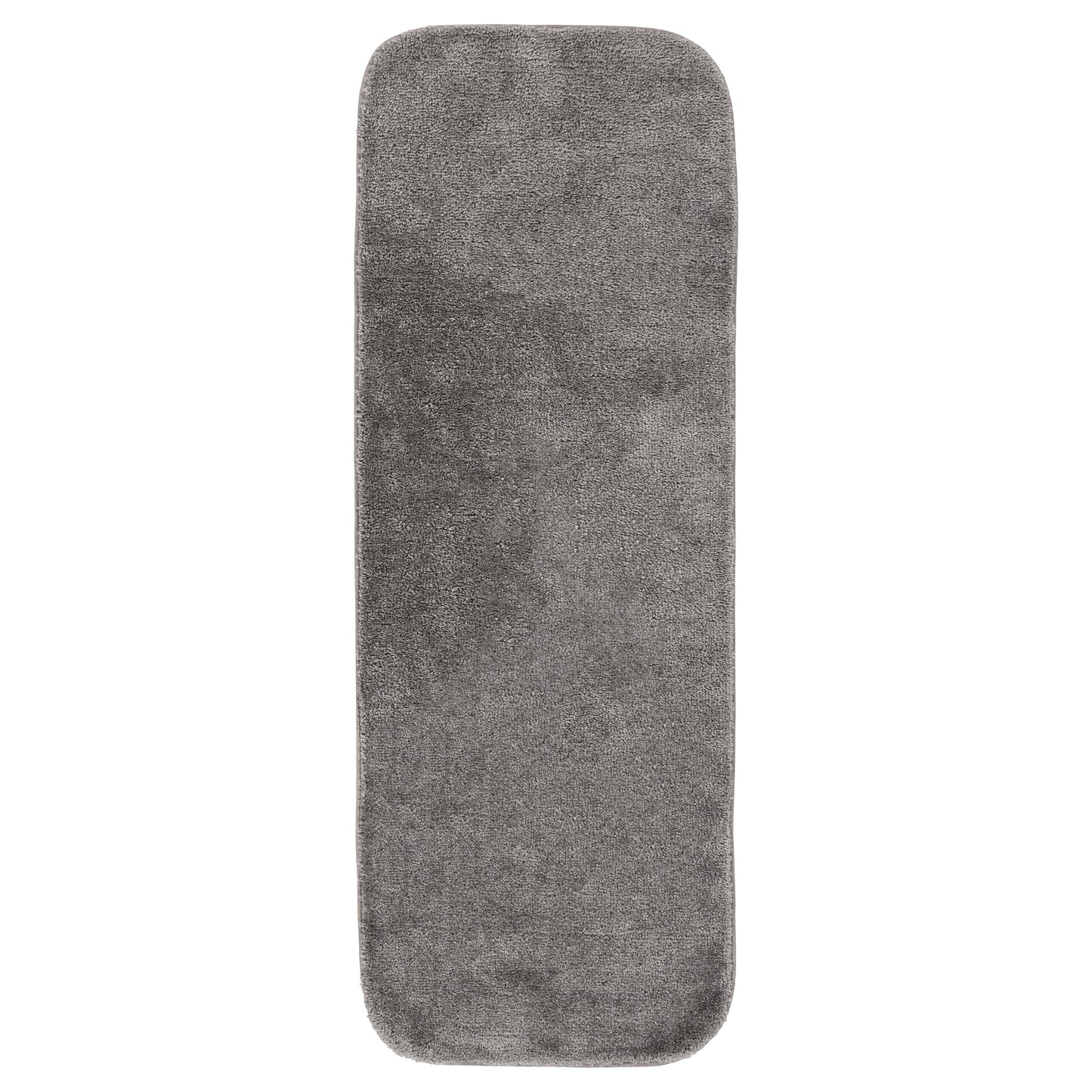 Garland Rug Traditional Washable Nylon Medium Gray Bathroom Runner, 22" x 60"