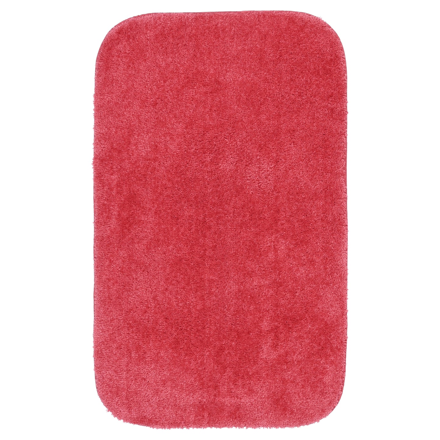 Garland Rug Traditional Washable Nylon Pink Hibiscus Bath Rug, 24" x 40"
