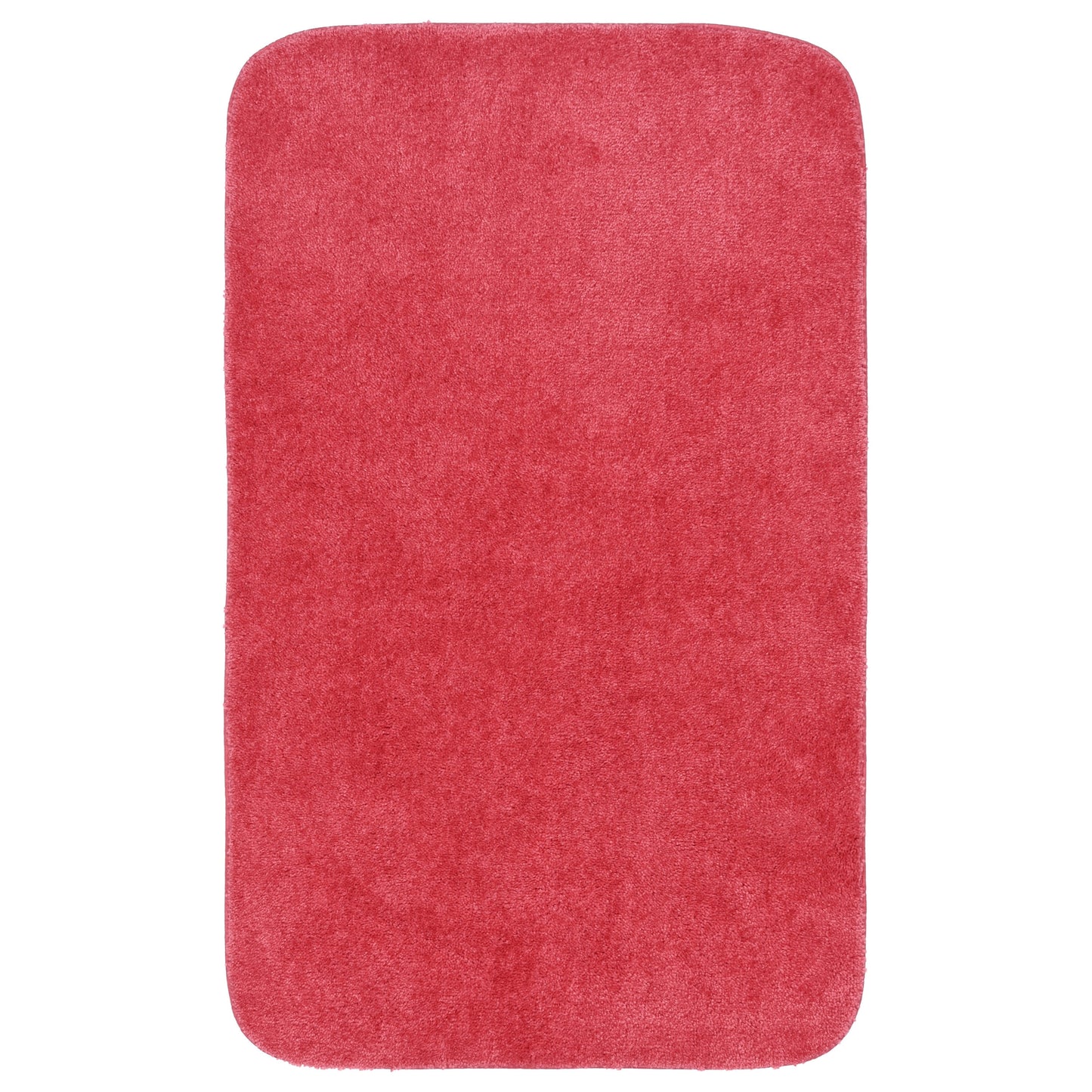 Garland Rug Traditional Washable Nylon Pink Hibiscus Bath Rug, 30" x 50"