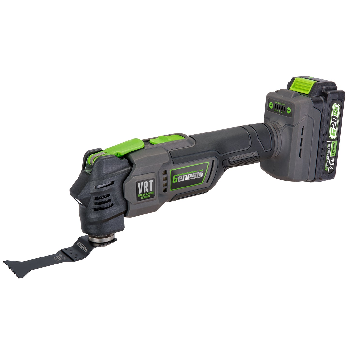 Genesis G20MAX 20V Brushless Oscillating Multi-Tool with Battery and Charger GLMT20BH