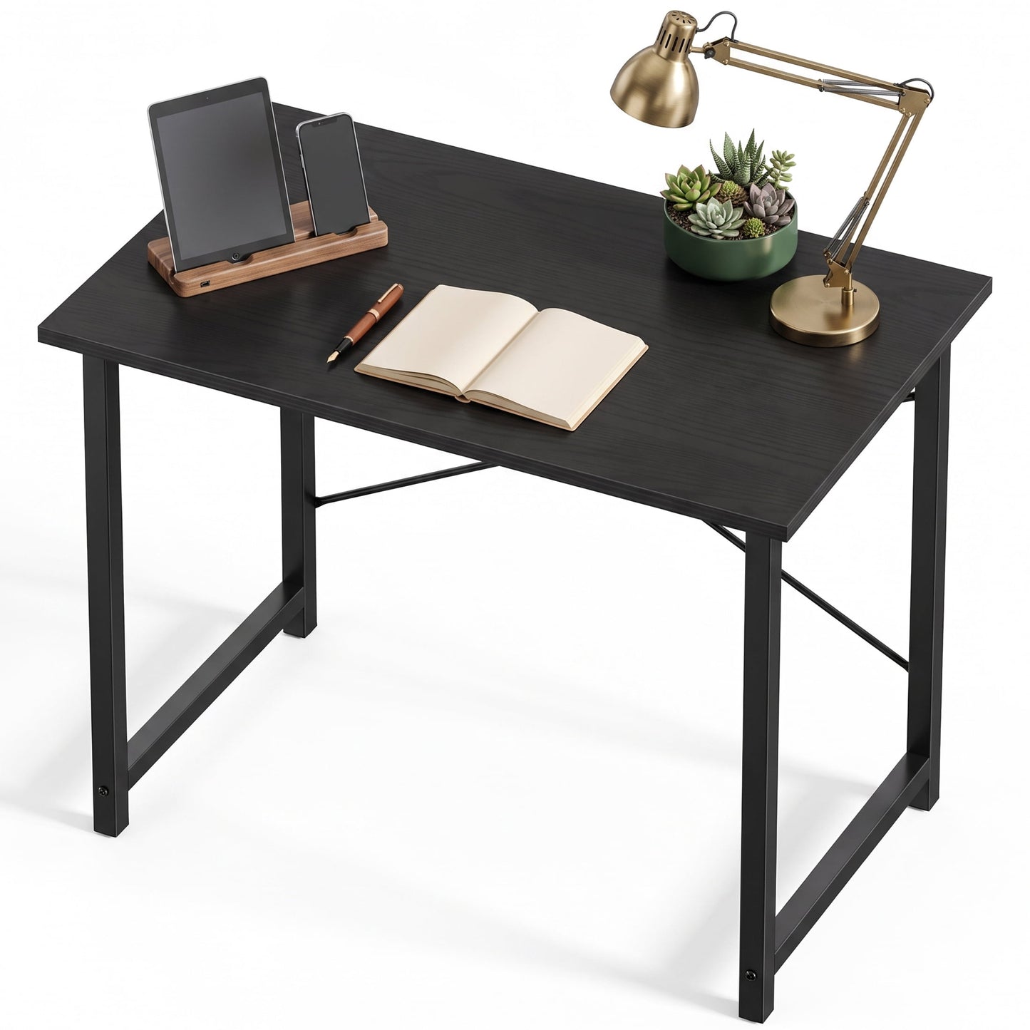 Gianna 31" Computer Desk for Small Spaces, Modern Writing Table with Sturdy Frame, Home Office Desk – Black