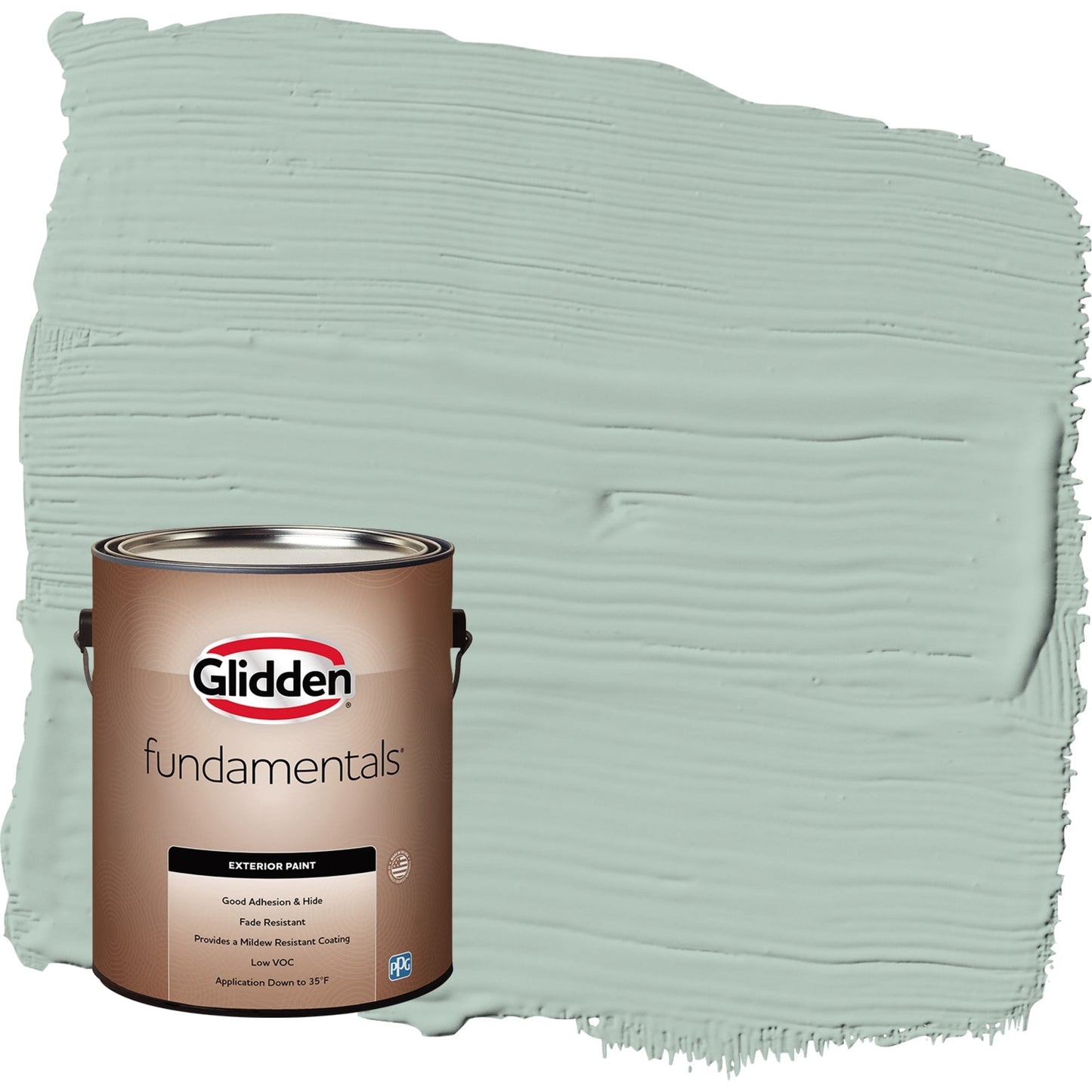 Glidden Fundamentals Aquamarine Dream / Blue Semi-Gloss Exterior Paint, 1 Gallon