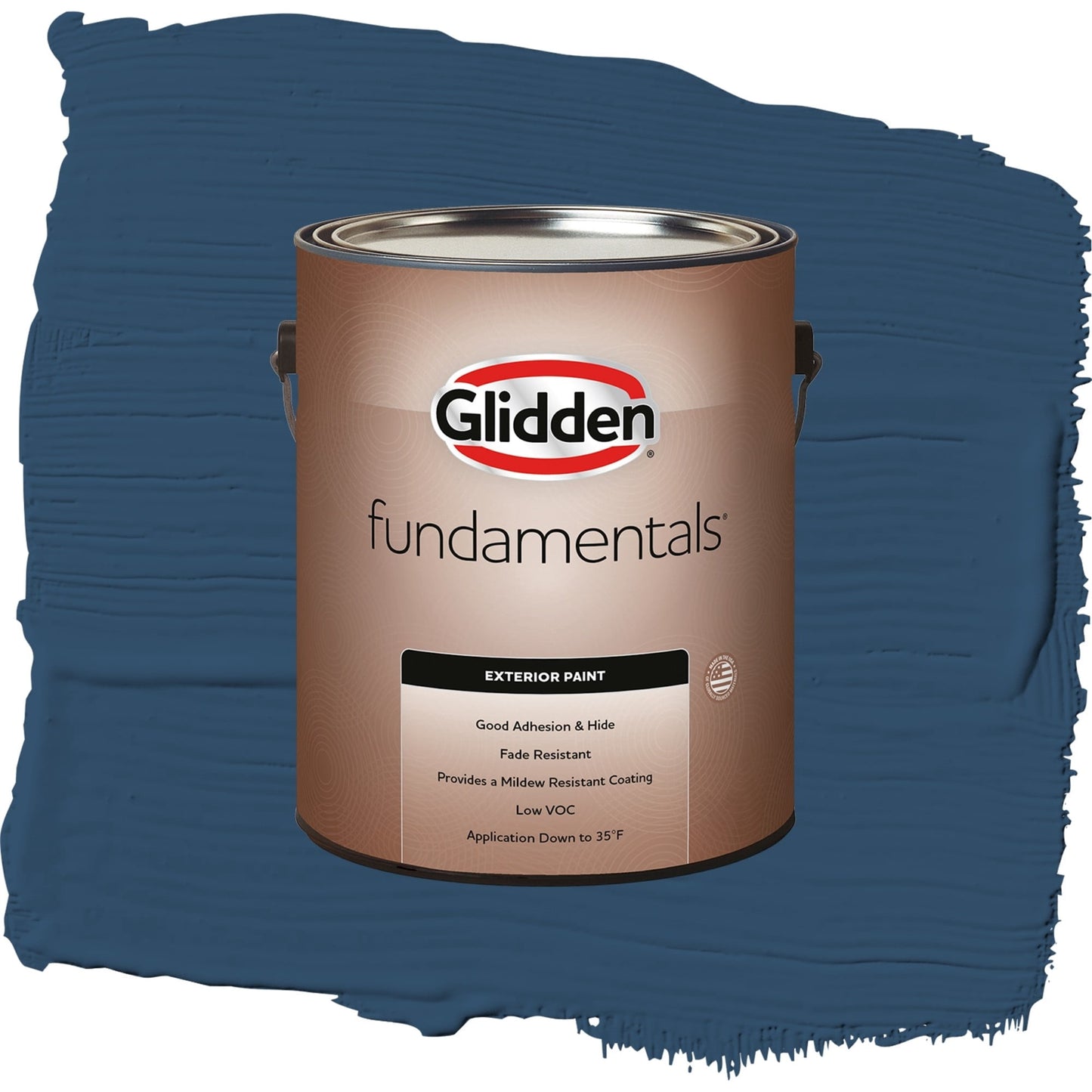 Glidden Fundamentals Blueberry Pie / Blue, Semi-Gloss Exterior Paint, 1 Gallon