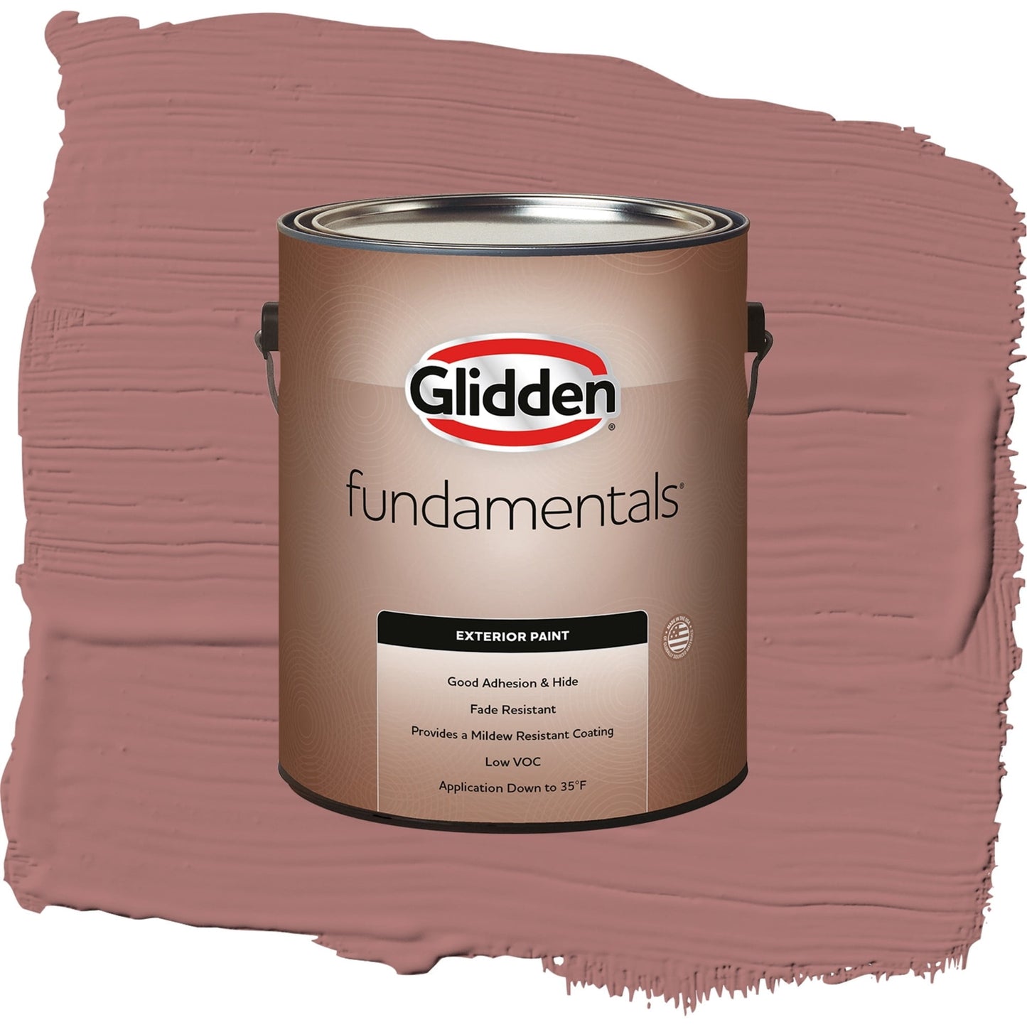 Glidden Fundamentals Cinnamon Diamonds / Rose Pink Semi-Gloss Exterior Paint, 1 Gallon