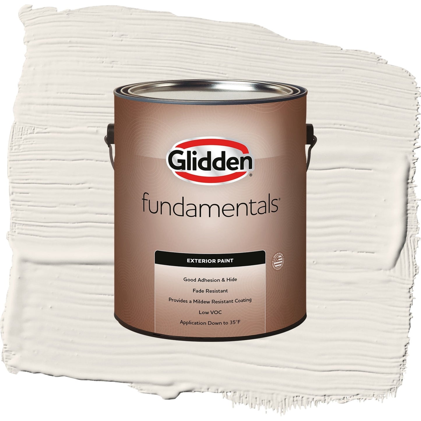 Glidden Fundamentals Mountain Gray / Gray, Semi-Gloss Exterior Paint, 1 Gallon