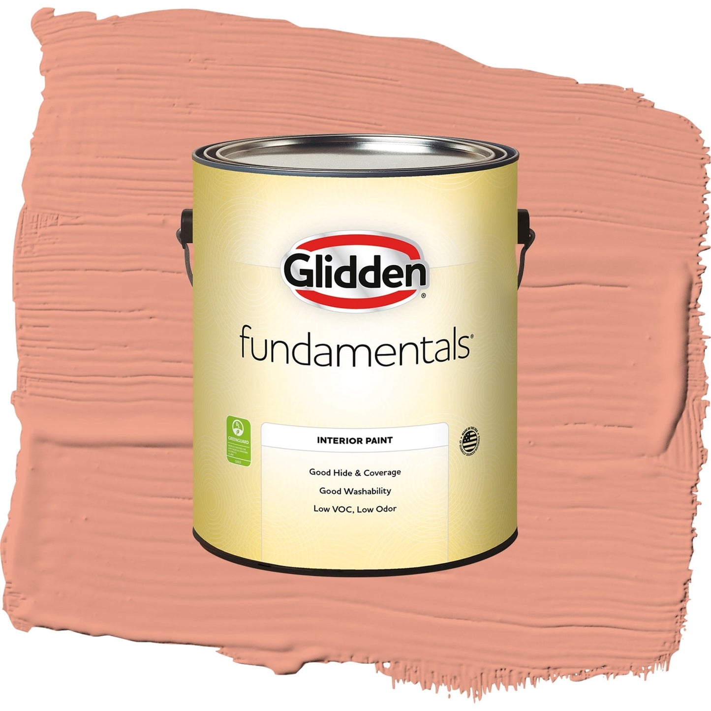 Glidden Fundamentals Opal Fire / Orange, Semi-Gloss Interior Paint, 1 Gallon