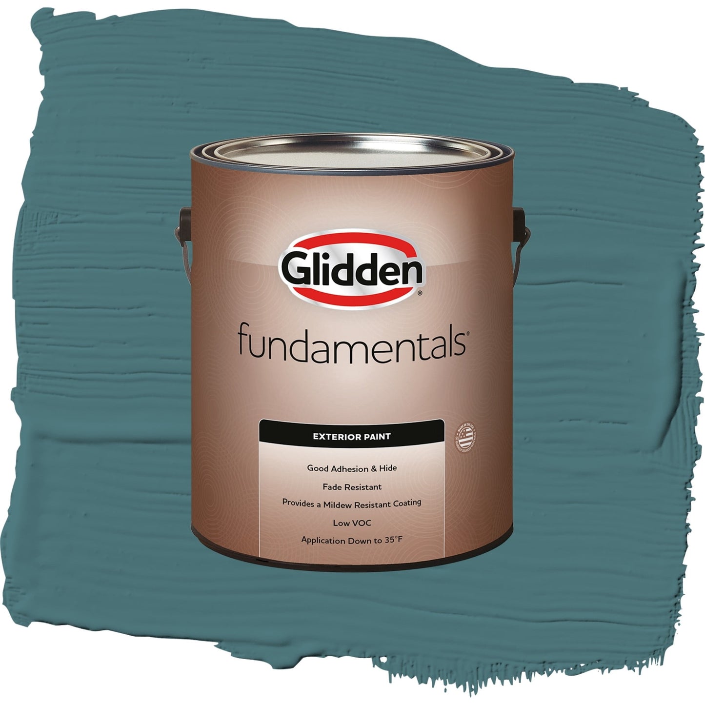Glidden Fundamentals Vining Ivy / Green, Semi-Gloss Exterior Paint, 1 Gallon