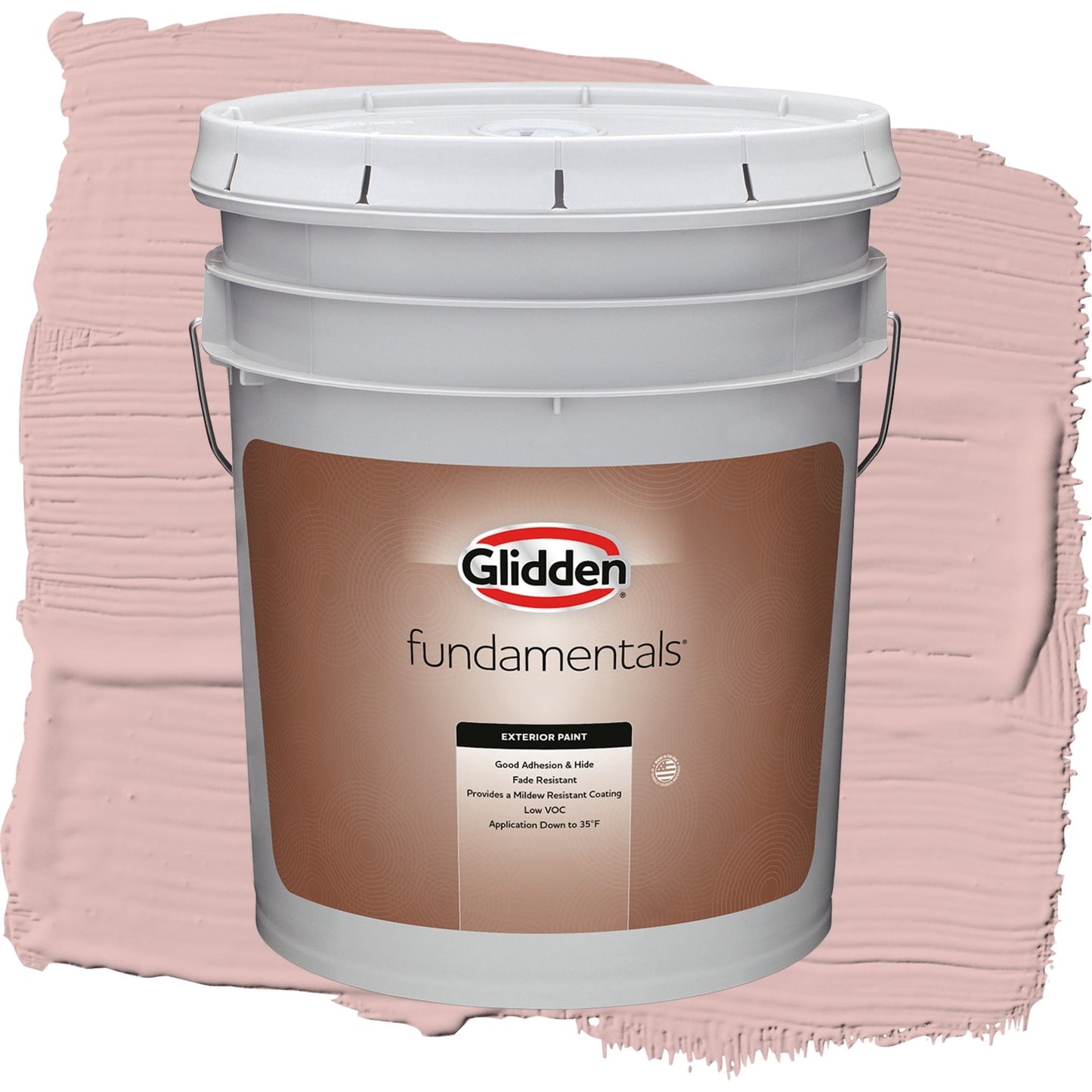 Glidden Fundamentals Rose Hip / Pink, Satin Exterior Paint, 5 Gallon