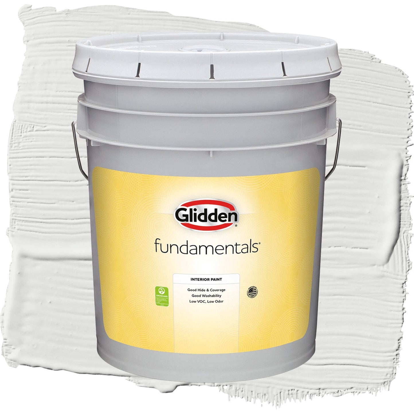 Glidden Fundamentals Aria / White Flat Interior Paint, 5 Gallon