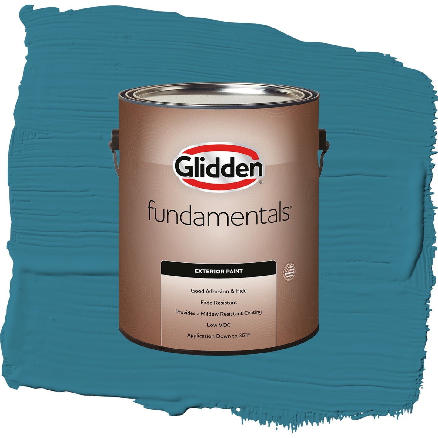Glidden Fundamentals Adventure / Blue, Satin Exterior Paint, 1 Gallon