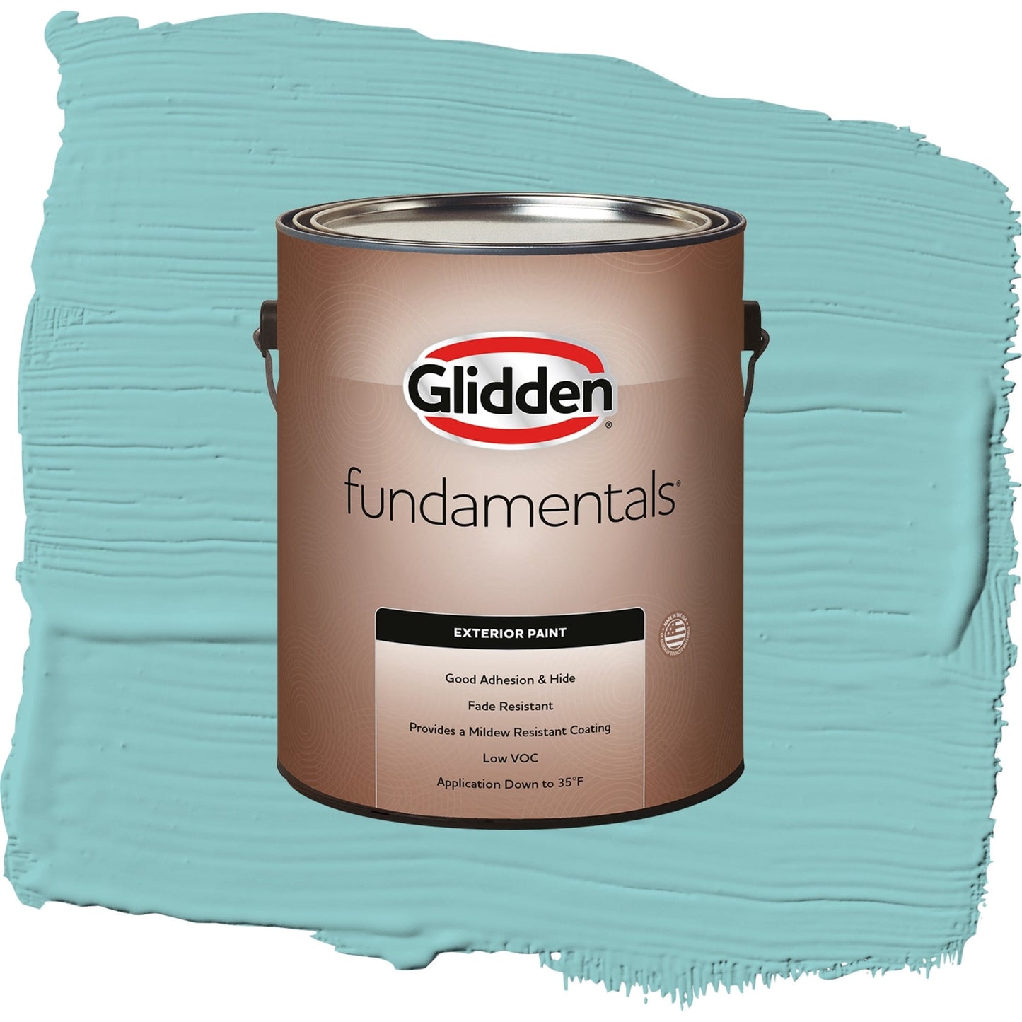 Glidden Fundamentals Aqua Fiesta / Blue, Satin Exterior Paint, 1 Gallon
