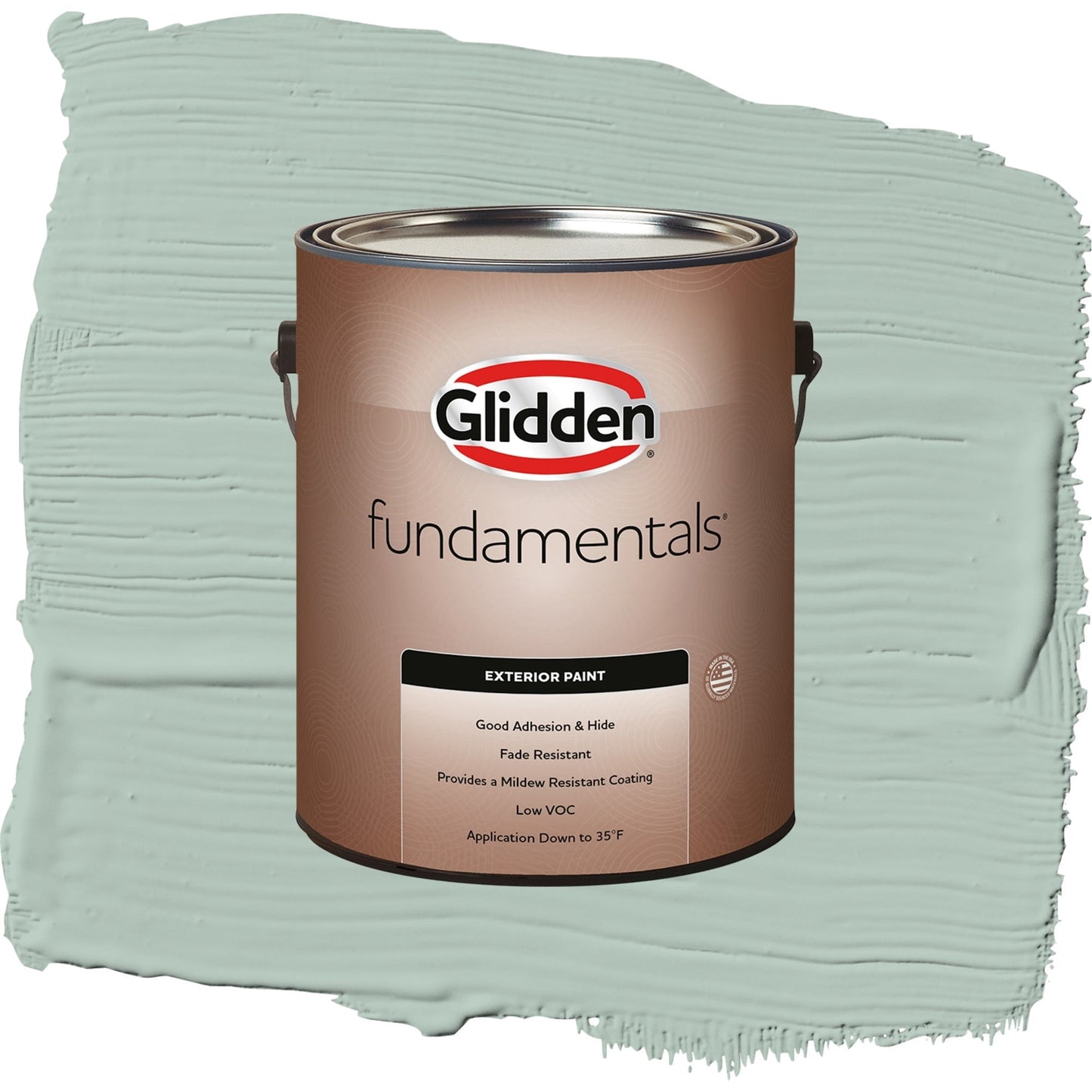 Glidden Fundamentals Aquamarine Dream / Blue, Flat Exterior Paint, 1 Gallon