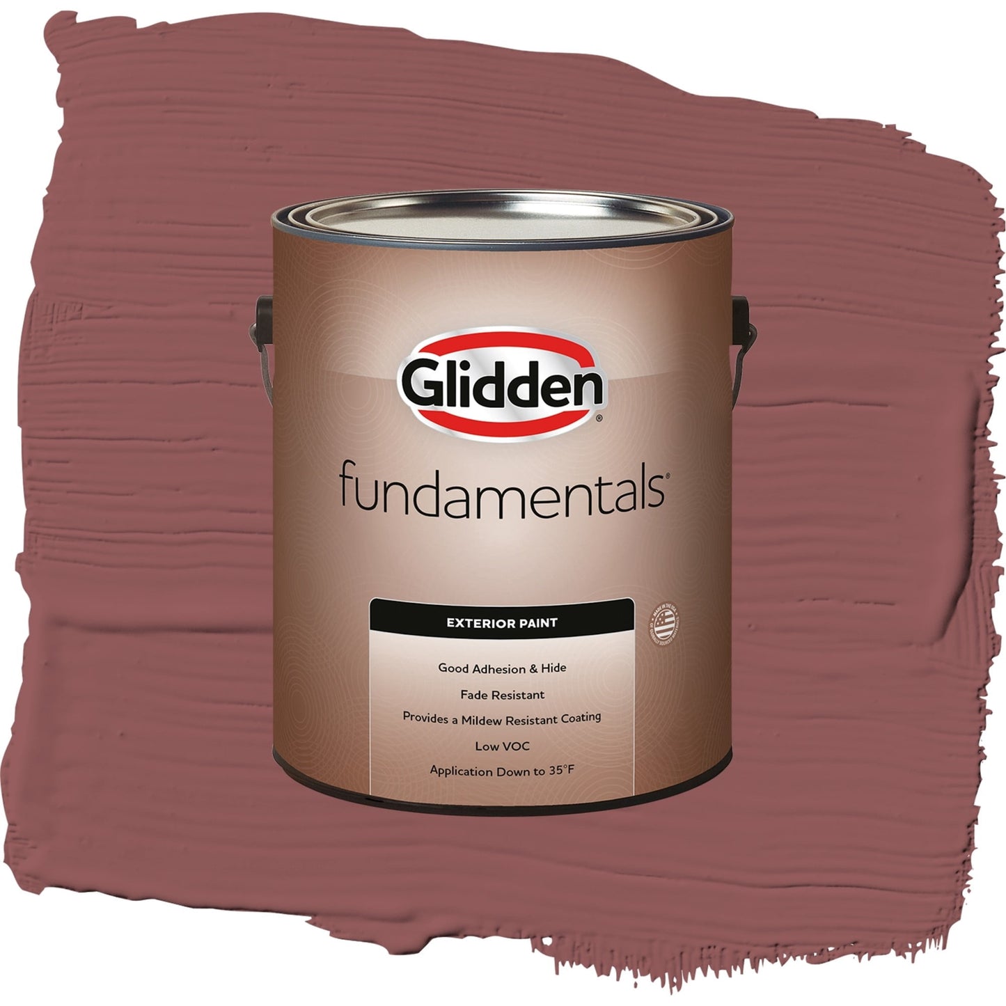 Glidden Fundamentals Barn Door / Red, Semi-Gloss Exterior Paint, 1 Gallon