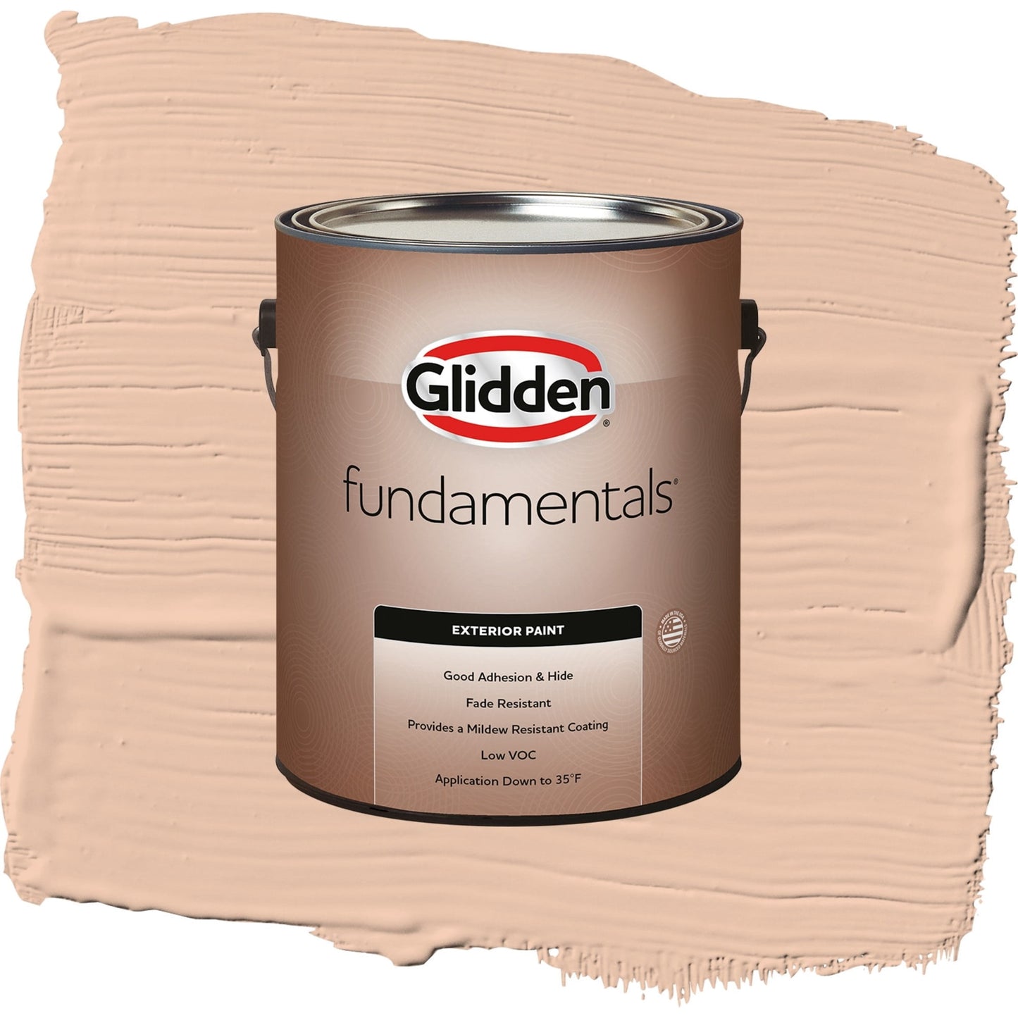 Glidden Fundamentals Beach Vibes / Orange, Semi-Gloss Exterior Paint, 1 Gallon