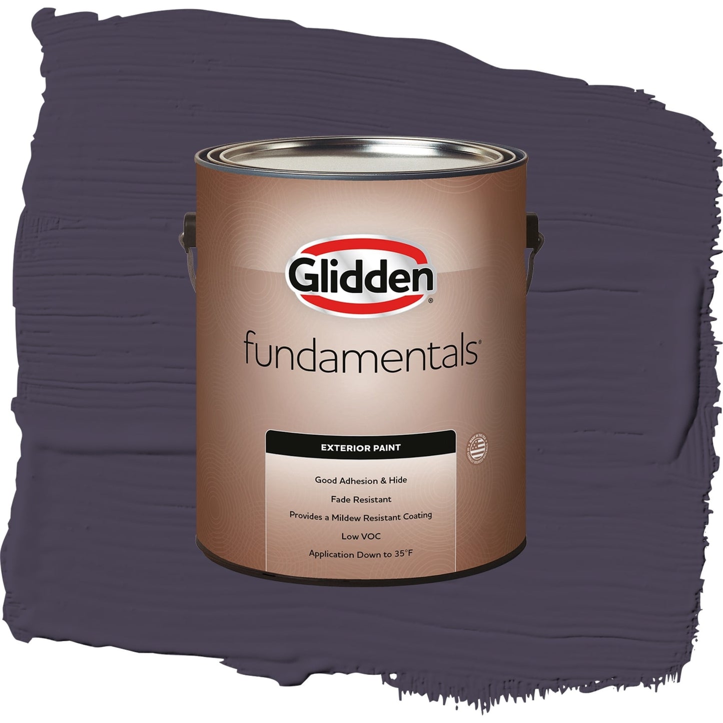 Glidden Fundamentals Blackberry / Purple, Flat Exterior Paint, 1 Gallon