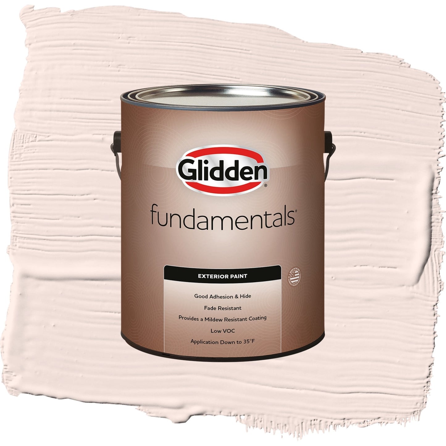 Glidden Fundamentals Brandy Alexander / Red, Semi-Gloss Exterior Paint, 1 Gallon