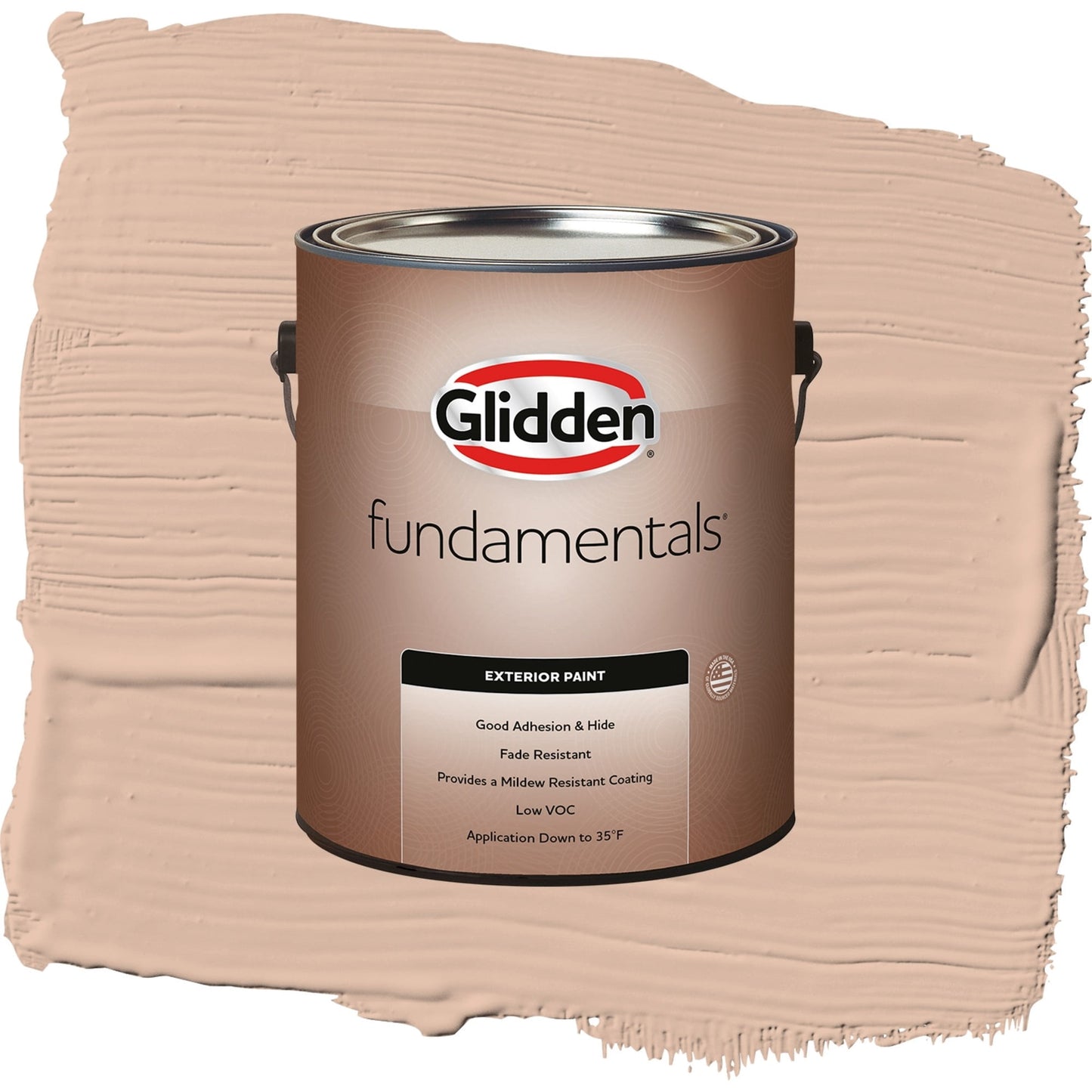 Glidden Fundamentals Cinnamon Ice / Orange, Semi-Gloss Exterior Paint, 1 Gallon