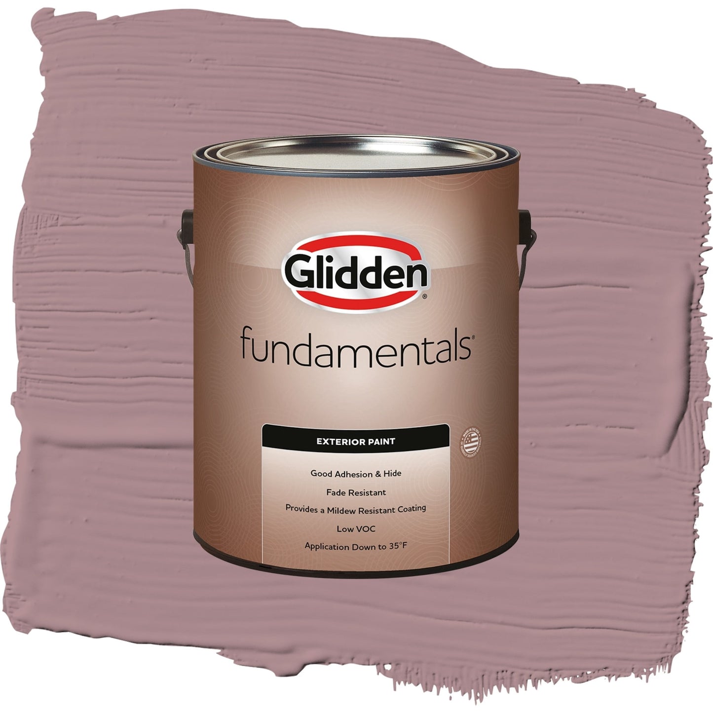 Glidden Fundamentals Coffee Rose / Purple, Flat Exterior Paint, 1 Gallon