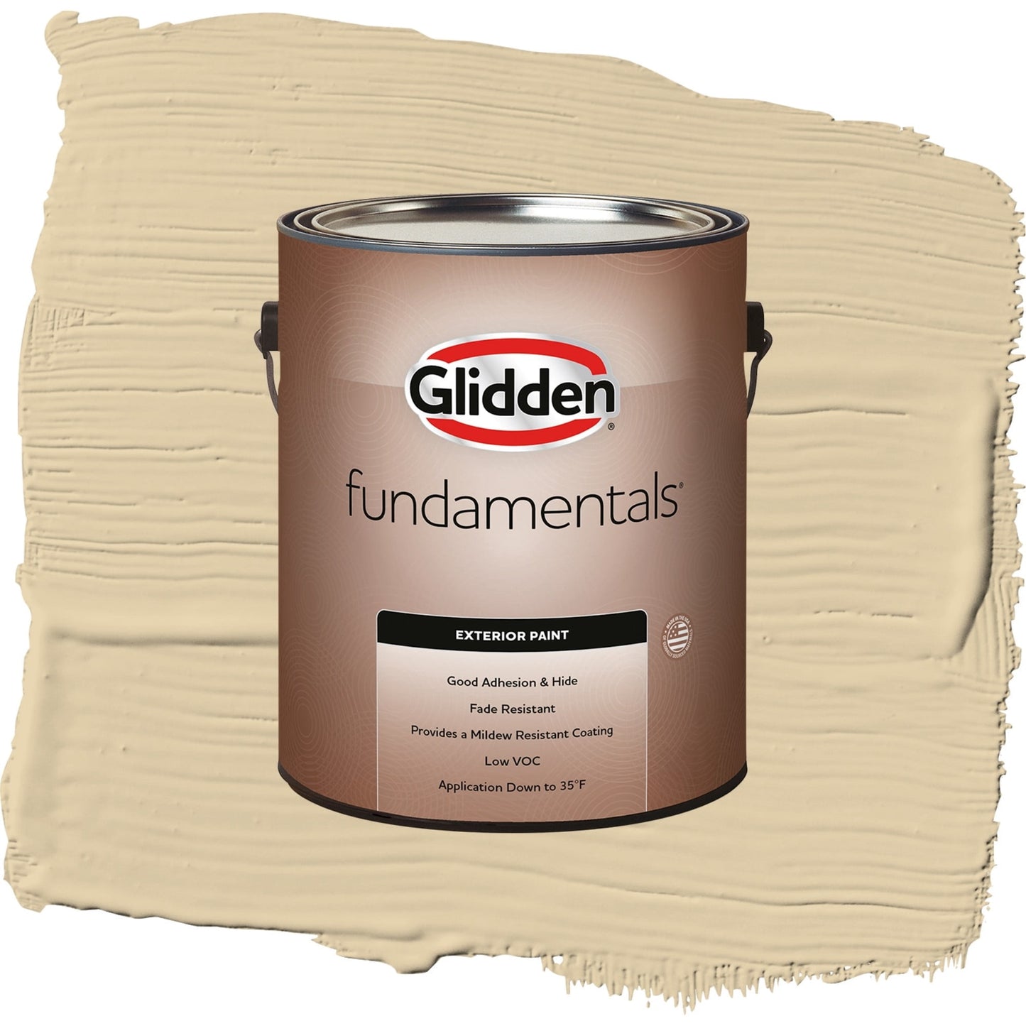 Glidden Fundamentals Cookie Dough / Beige, Satin Exterior Paint, 1 Gallon