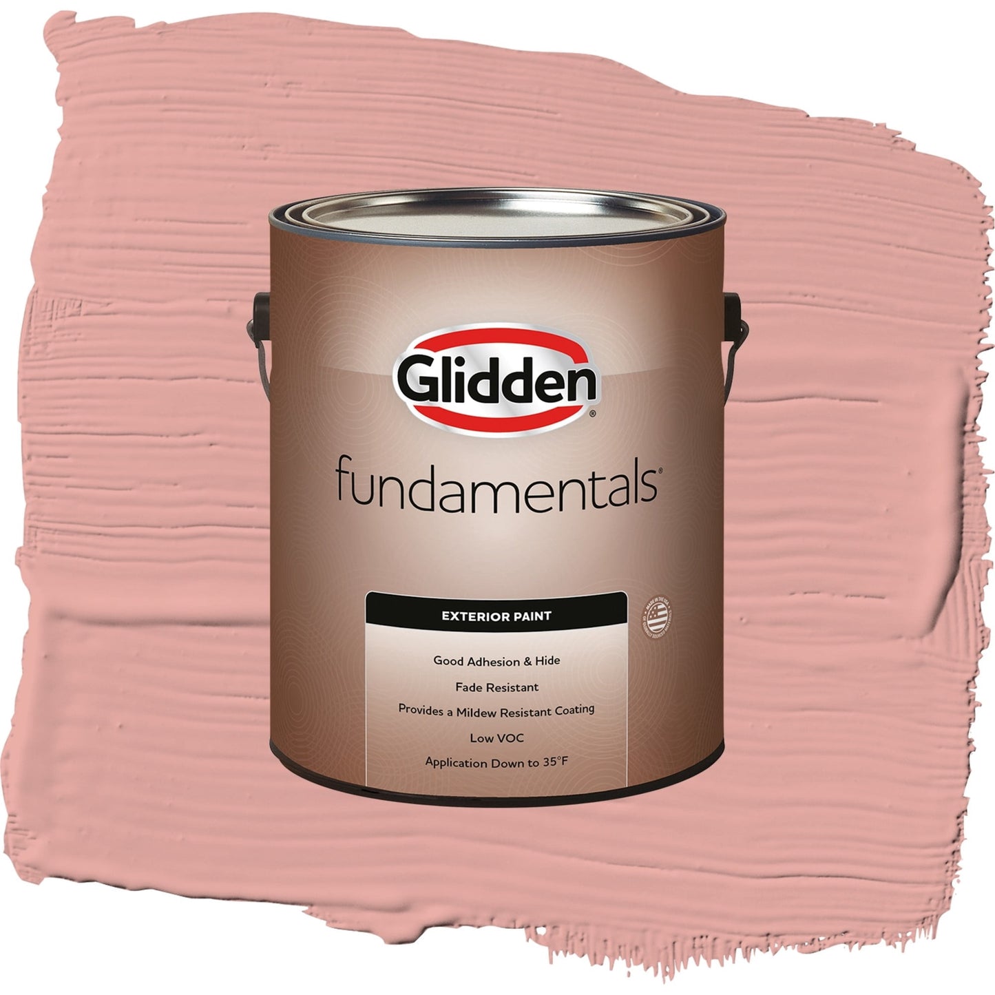 Glidden Fundamentals Coral Cove / Orange, Flat Exterior Paint, 1 Gallon