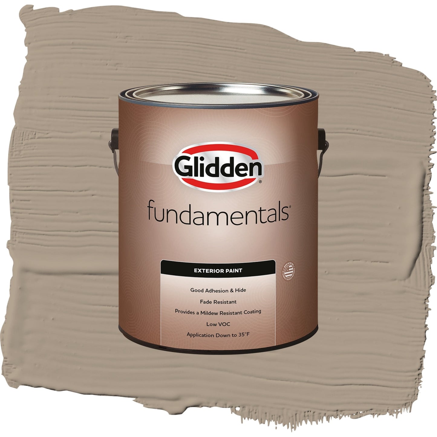 Glidden Fundamentals Diversion / Gray, Semi-Gloss Exterior Paint, 1 Gallon