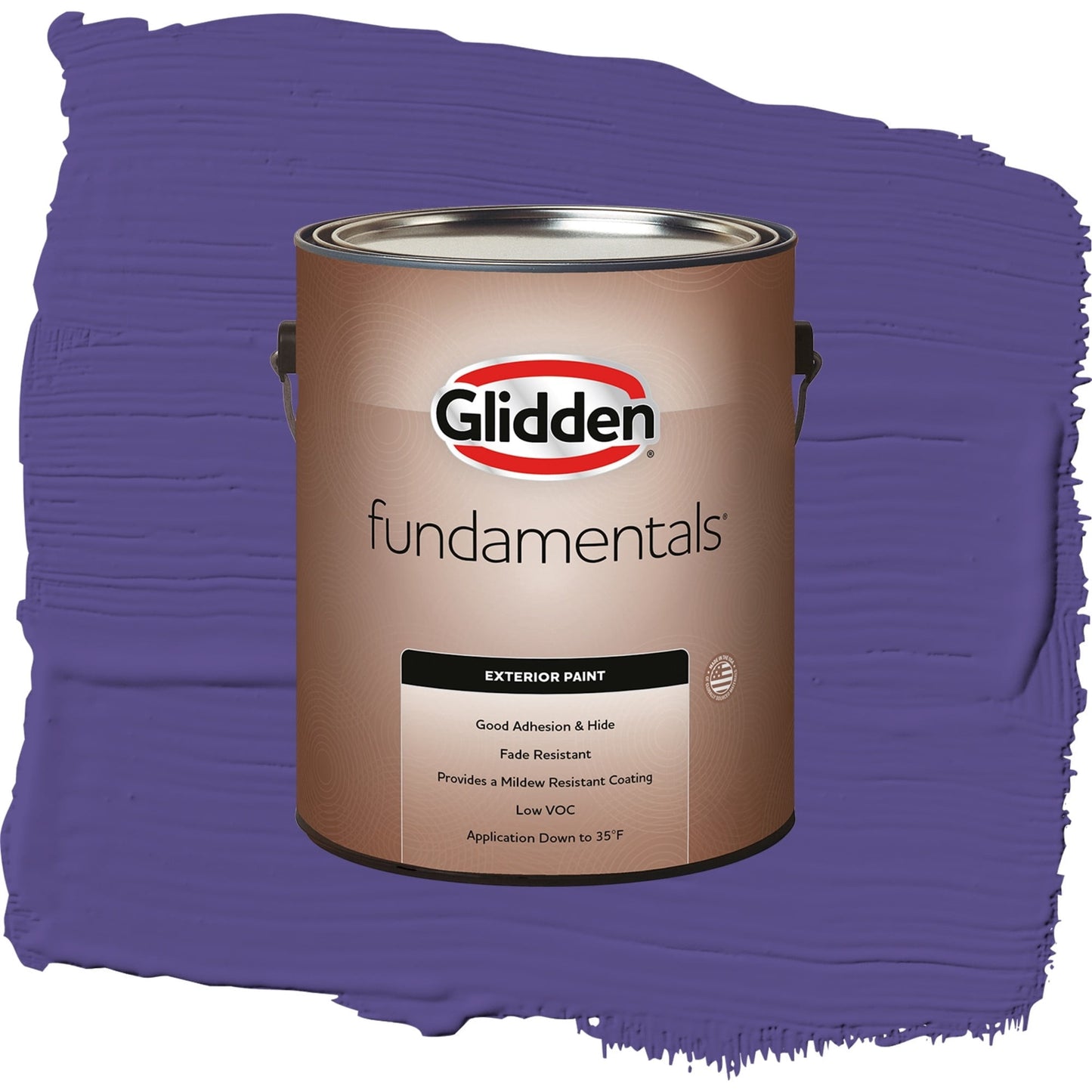 Glidden Fundamentals Eggplant / Purple, Satin Exterior Paint, 1 Gallon
