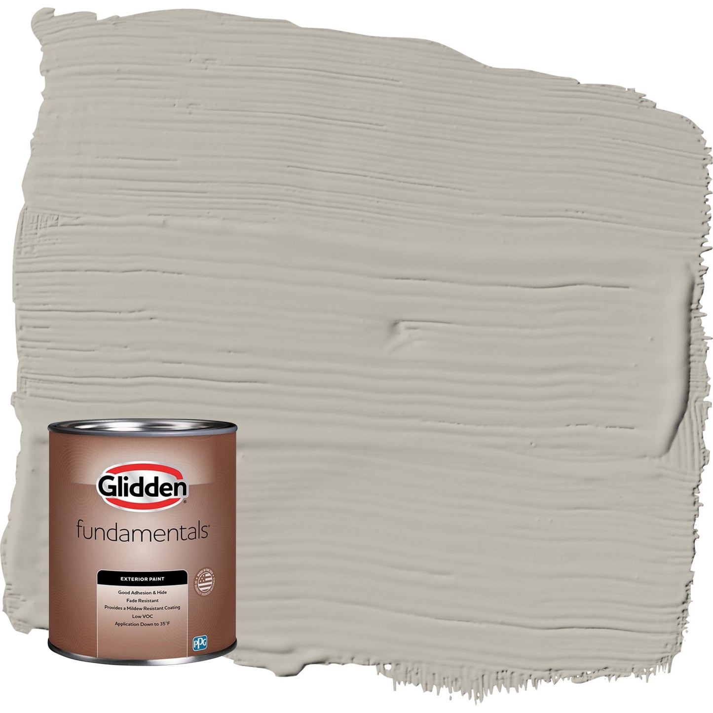 Glidden Fundamentals Ghost Writer / Pintura Exterior Mate Beige, 1 Cuarto