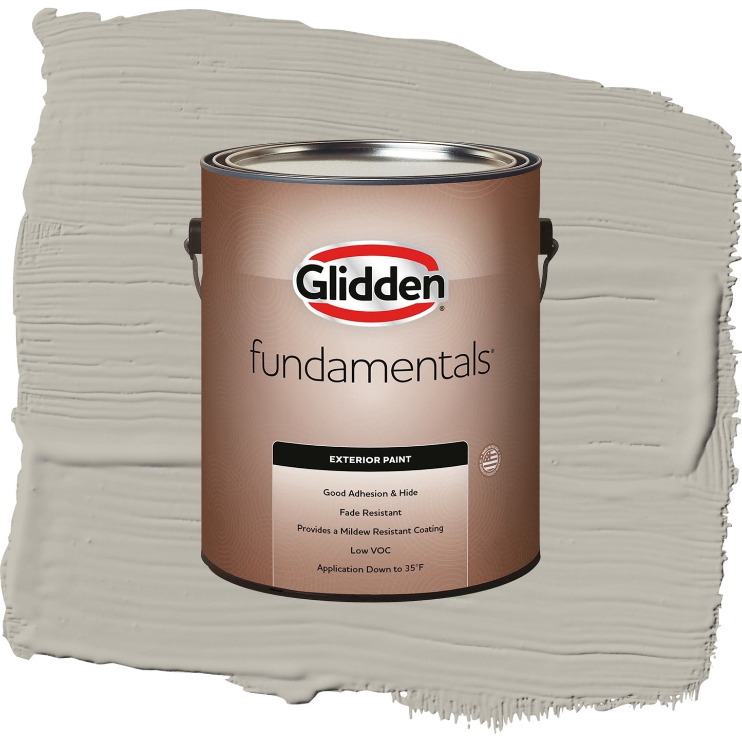 Glidden Fundamentals Ghost Writer / Beige, Semi-Gloss Exterior Paint, 1 Gallon