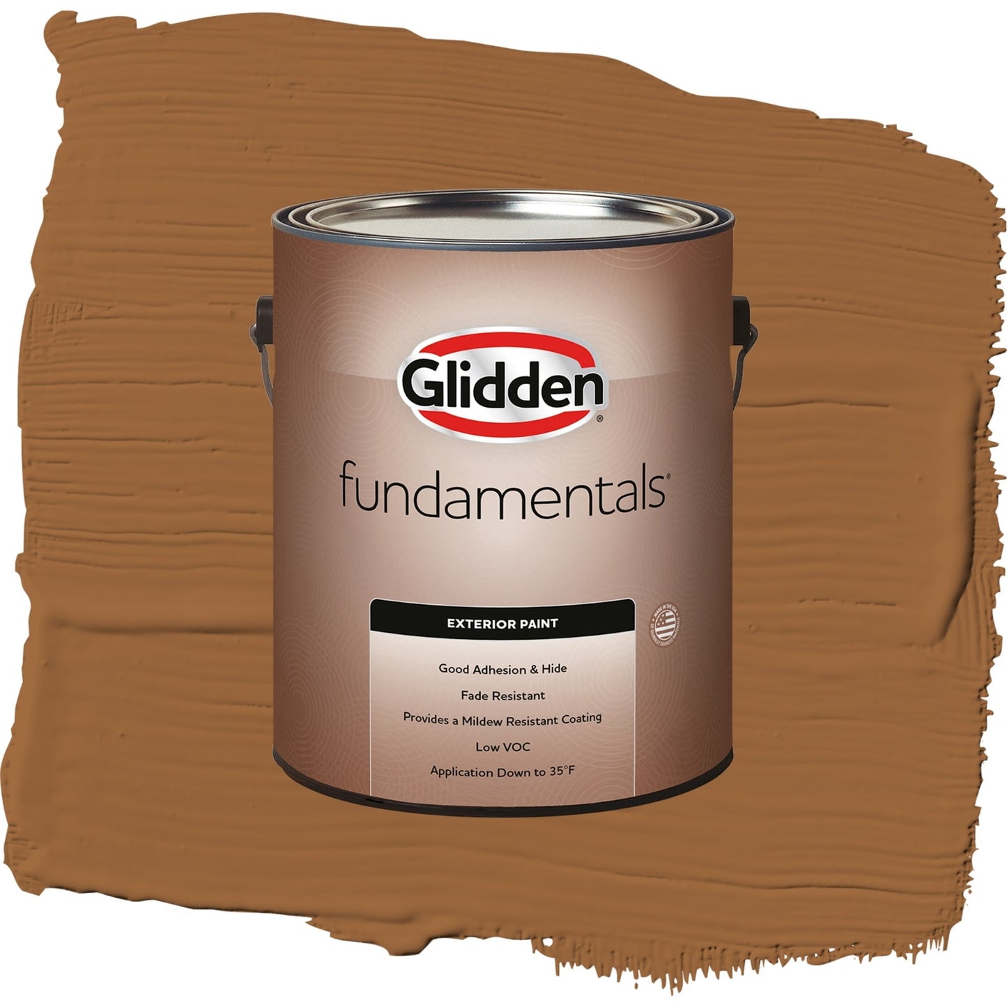 Glidden Fundamentals Ginger / Orange, Satin Exterior Paint, 1 Gallon