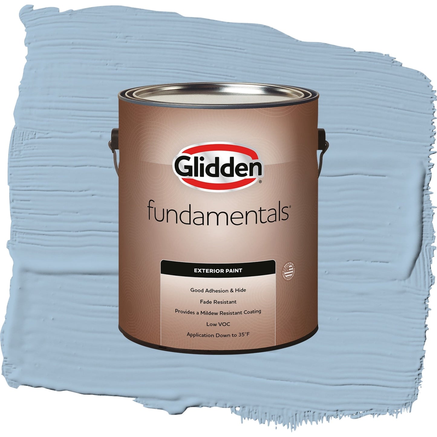 Glidden Fundamentals Heavenly Blue / Blue, Satin Exterior Paint, 1 Gallon