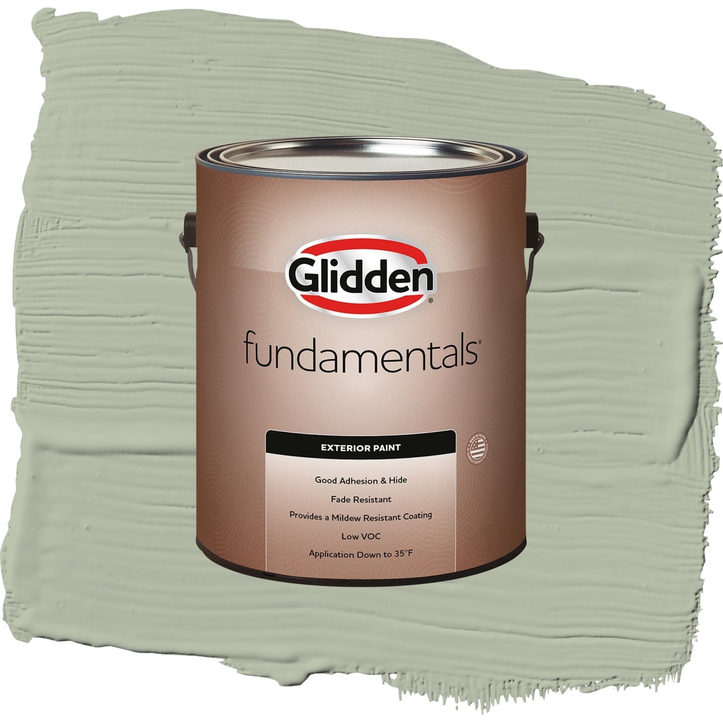 Glidden Fundamentals Light Sage / Green, Semi-Gloss Exterior Paint, 1 Gallon