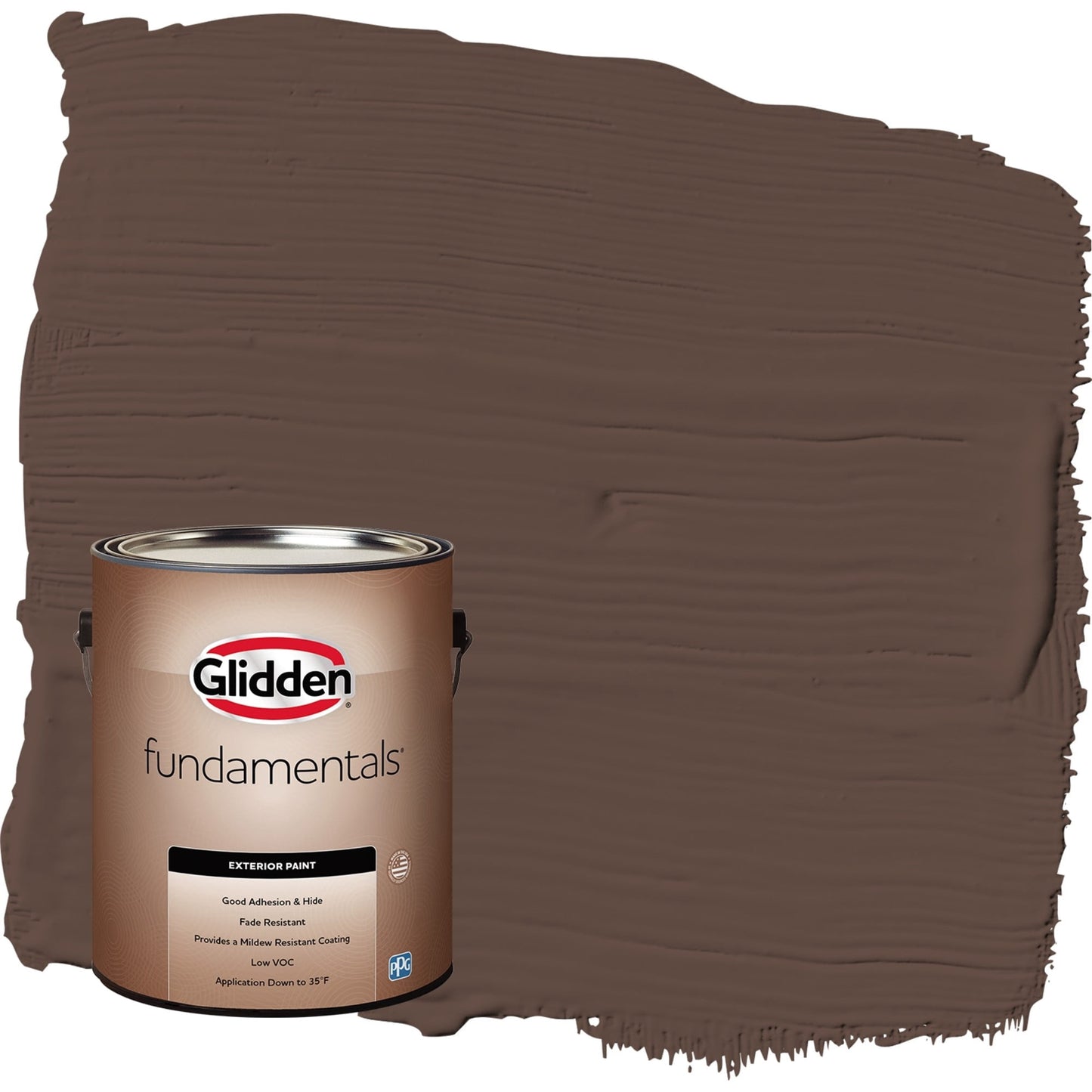 Glidden Fundamentals Pintura Exterior Semibrillante Osito/marrón, 1 Galón