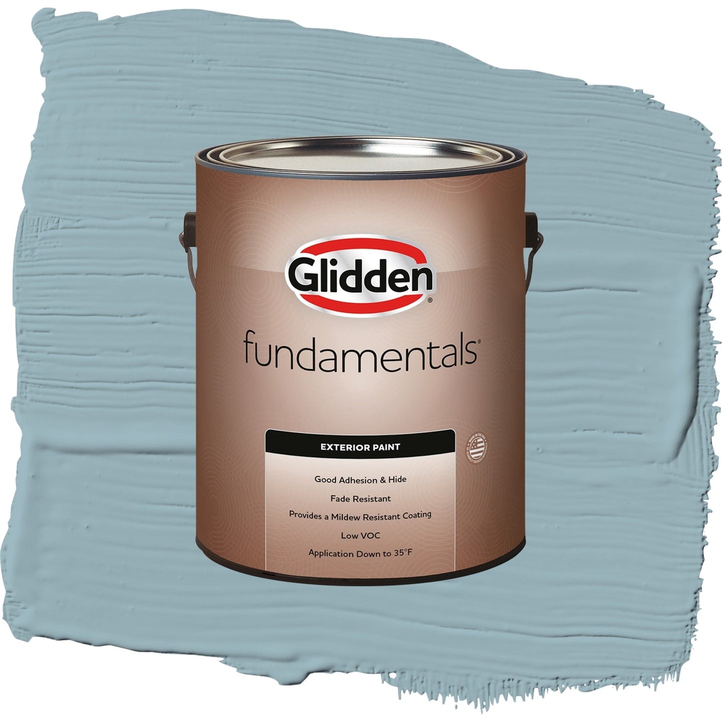 Glidden Fundamentals Mountain Stream / Blue, Semi-Gloss Exterior Paint, 1 Gallon