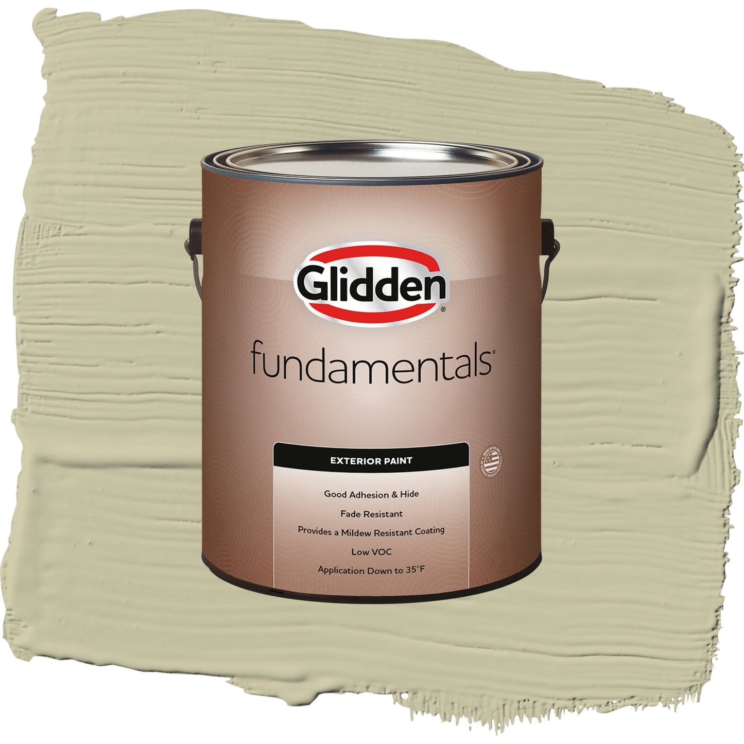 Glidden Fundamentals Northern Landscape / Green, Flat Exterior Paint, 1 Gallon