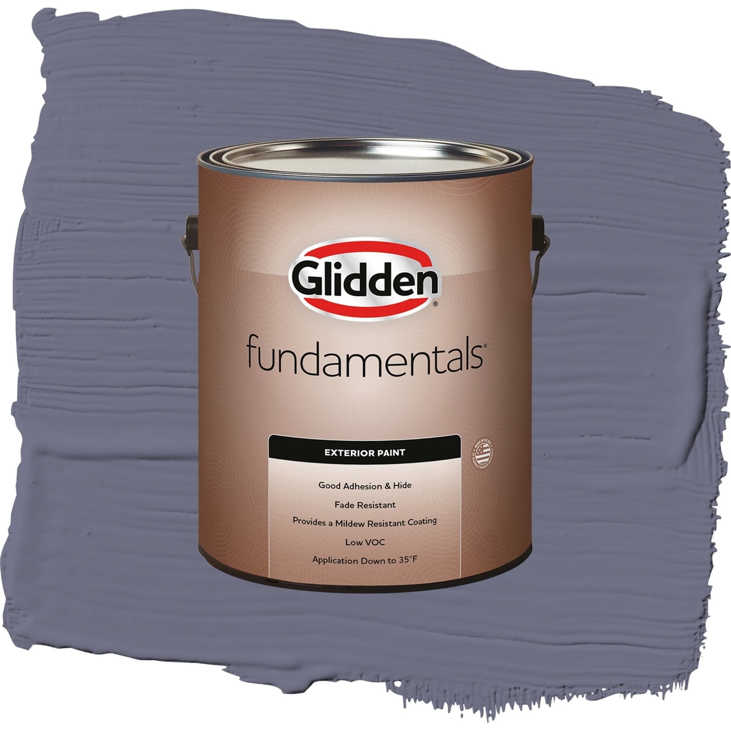 Glidden Fundamentals Old Mill Blue / Purple, Satin Exterior Paint, 1 Gallon