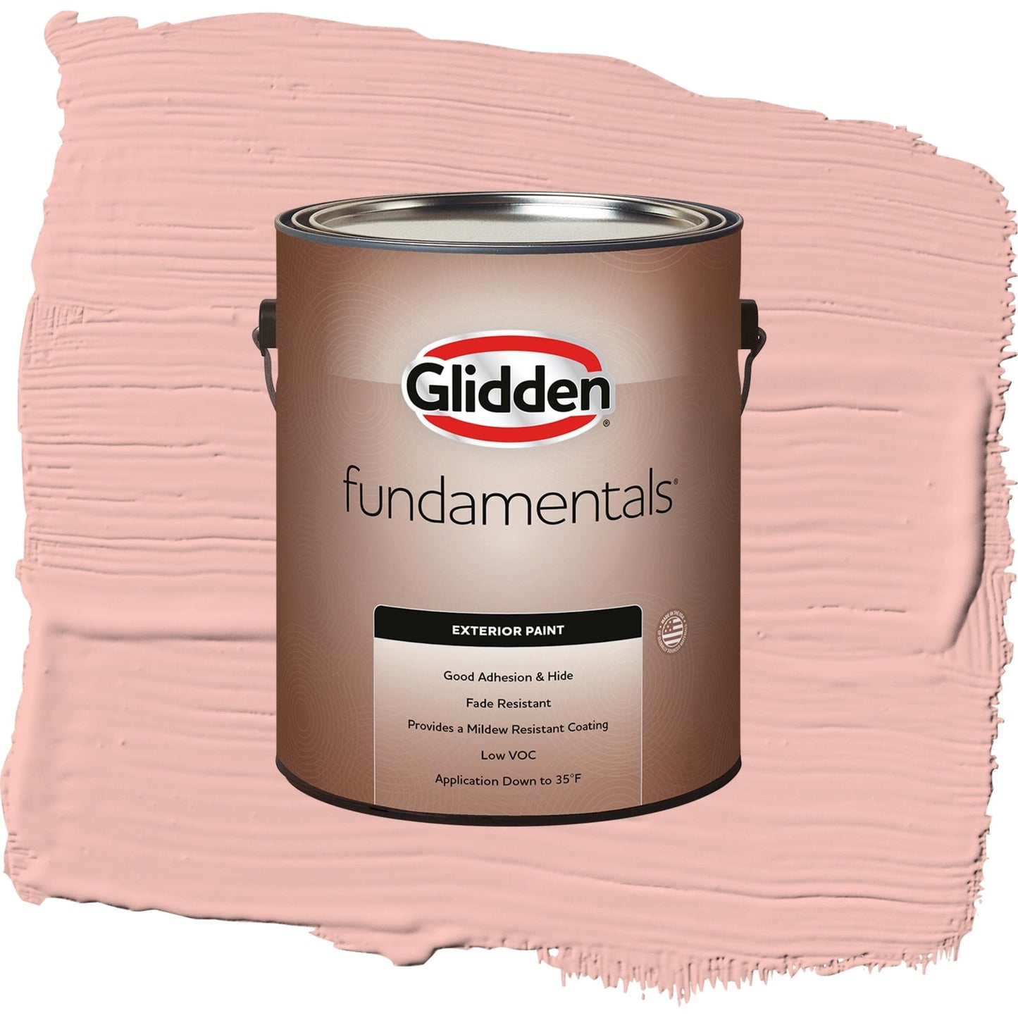Glidden Fundamentals Peach Beige / Red, Satin Exterior Paint, 1 Gallon