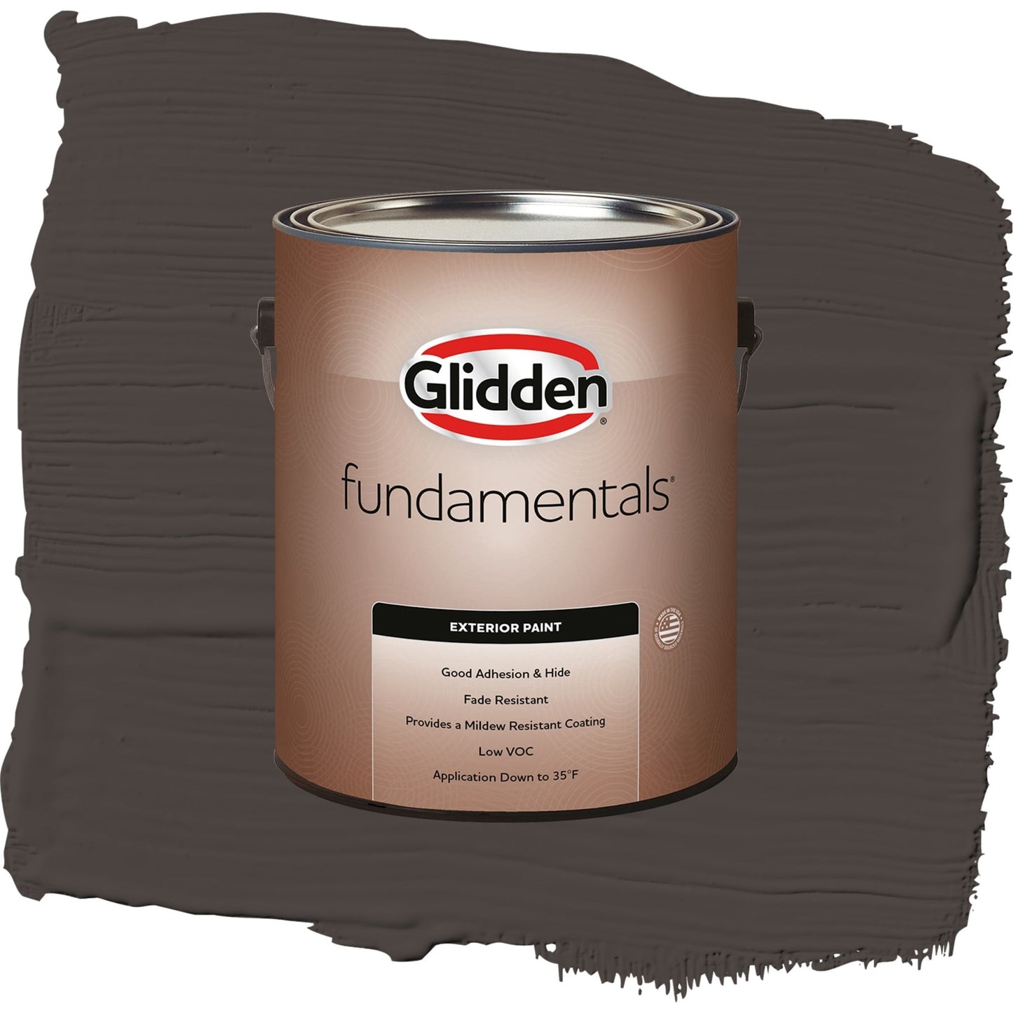 Glidden Fundamentals Phantom Mist / Brown, Flat Exterior Paint, 1 Gallon