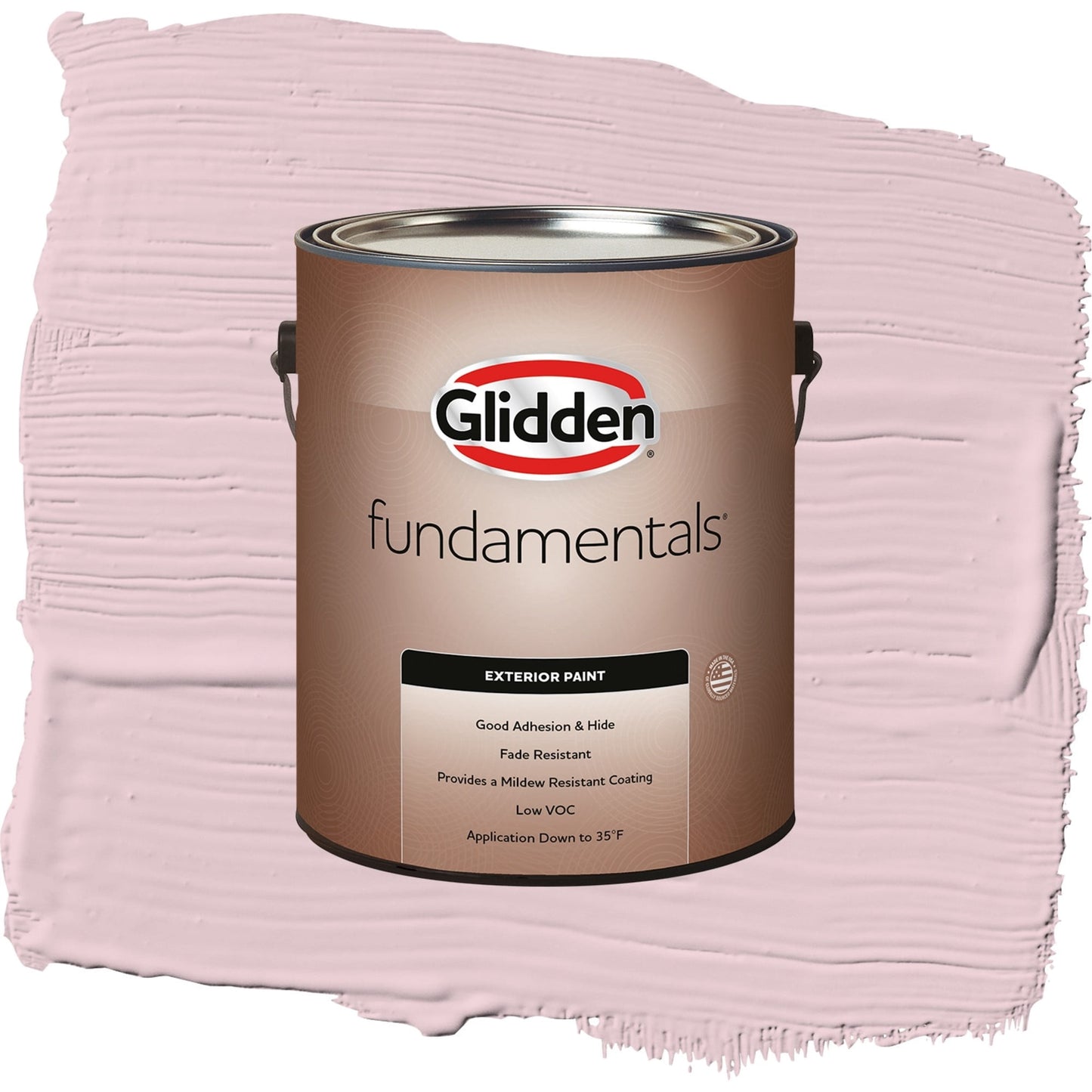 Glidden Fundamentals Rose Cloud / Pink, Semi-Gloss Exterior Paint, 1 Gallon