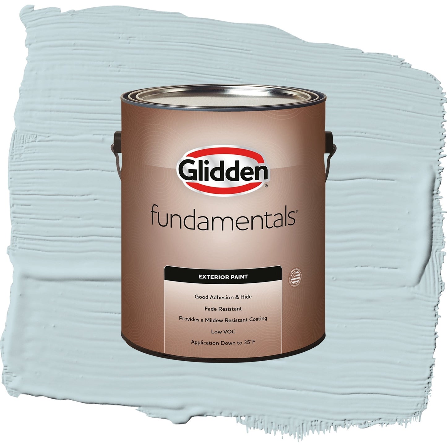 Glidden Fundamentals Scandinavian Sky / Blue, Flat Exterior Paint, 1 Gallon