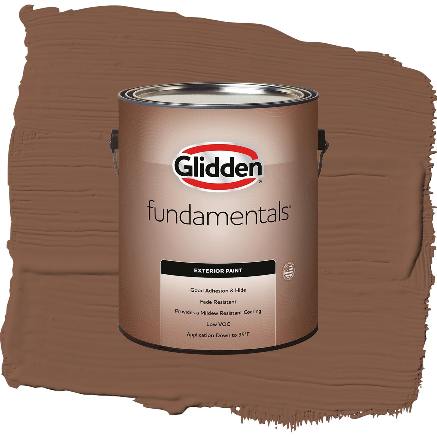 Glidden Fundamentals Spiced Cinnamon / Beige, Satin Exterior Paint, 1 Gallon