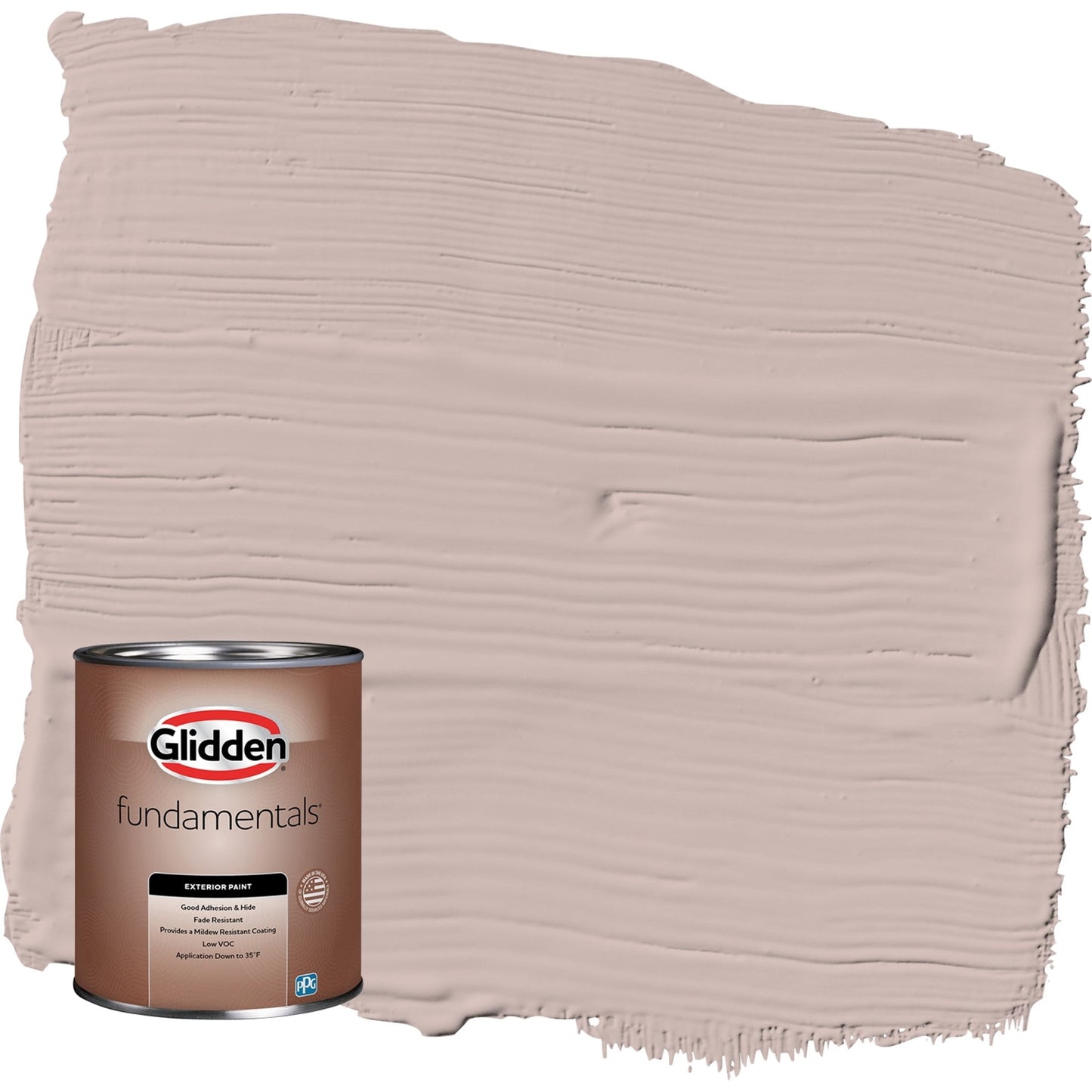 Glidden Fundamentals Subdued / Beige Flat Exterior Paint, 1 Quart