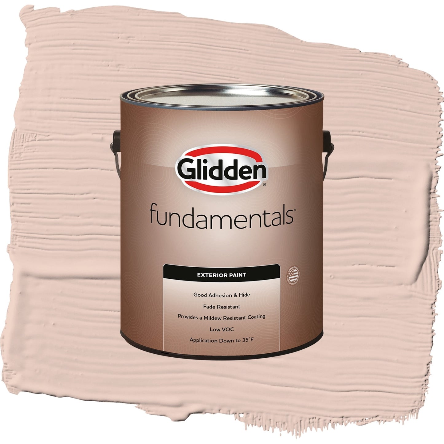 Glidden Fundamentals Sultan Sand / Orange, Satin Exterior Paint, 1 Gallon