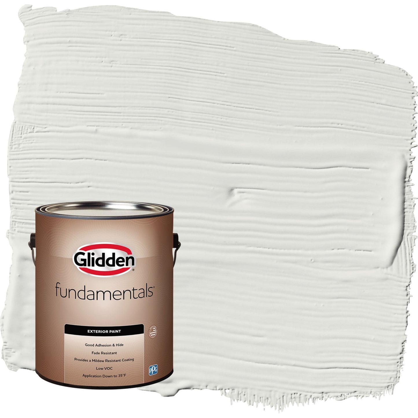 Glidden Fundamentals Tundra Frost / Grey Satin Exterior Paint, 1 Gallon