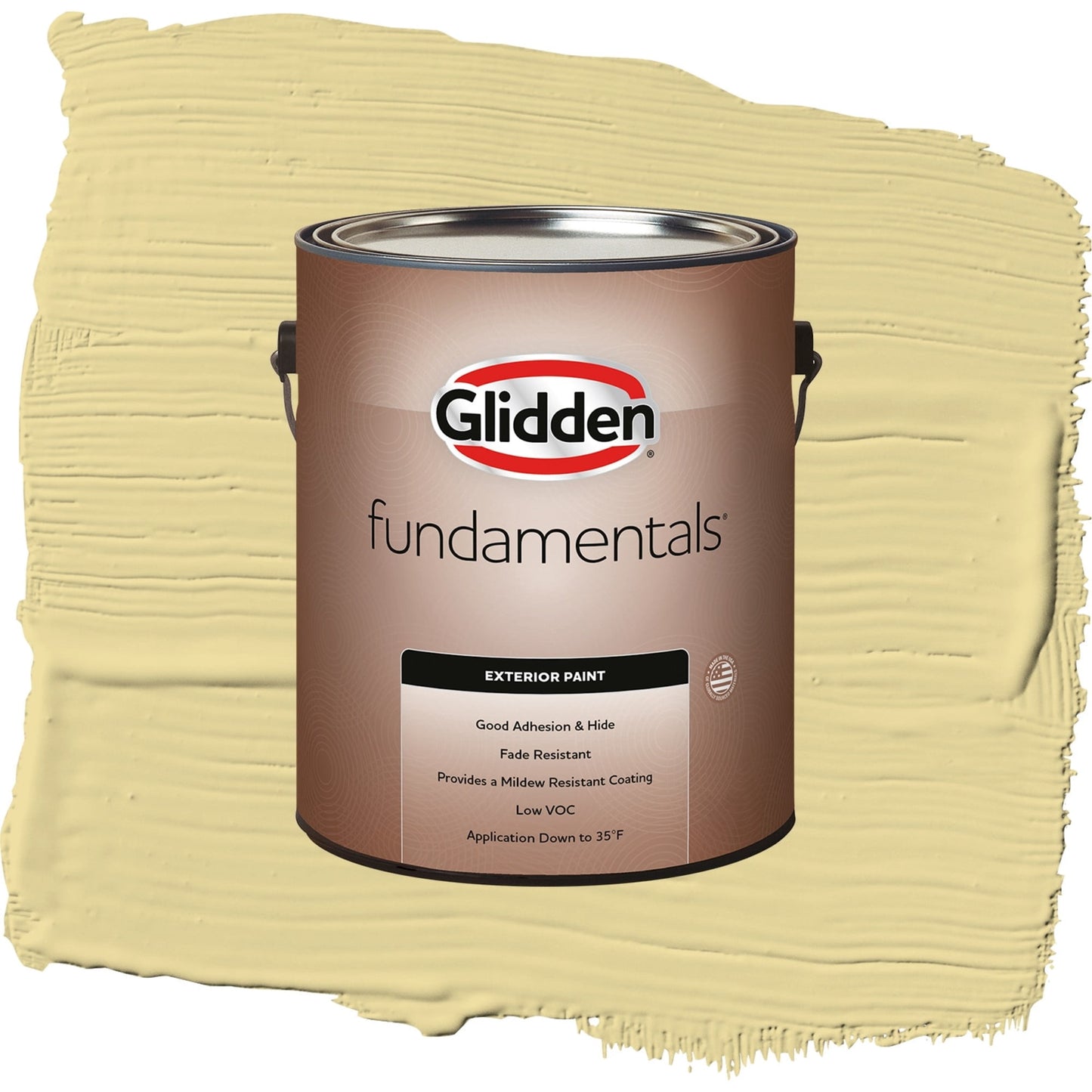 Glidden Fundamentals Twinkle Toes / Green, Flat Exterior Paint, 1 Gallon