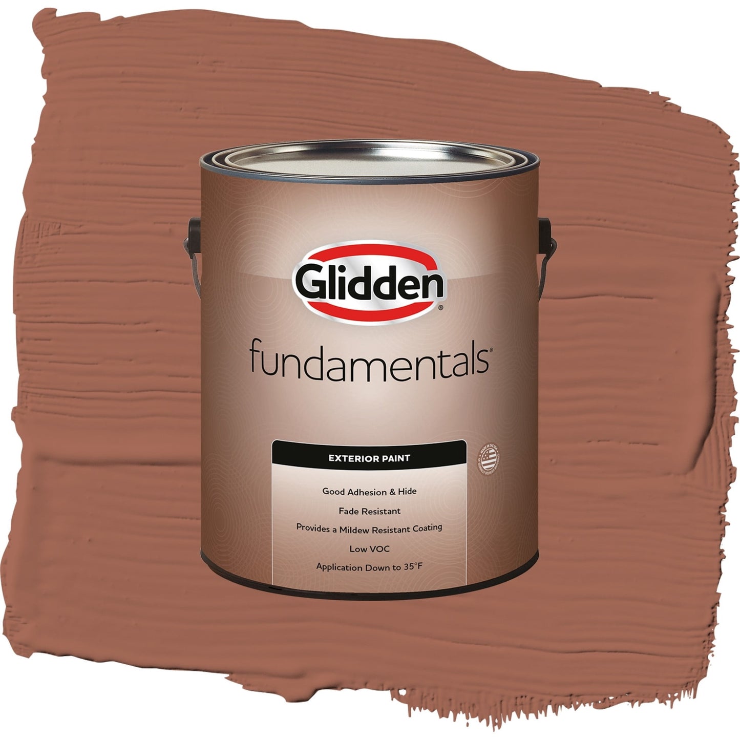Glidden Fundamentals Warm Up / Orange, Semi-Gloss Exterior Paint, 1 Gallon