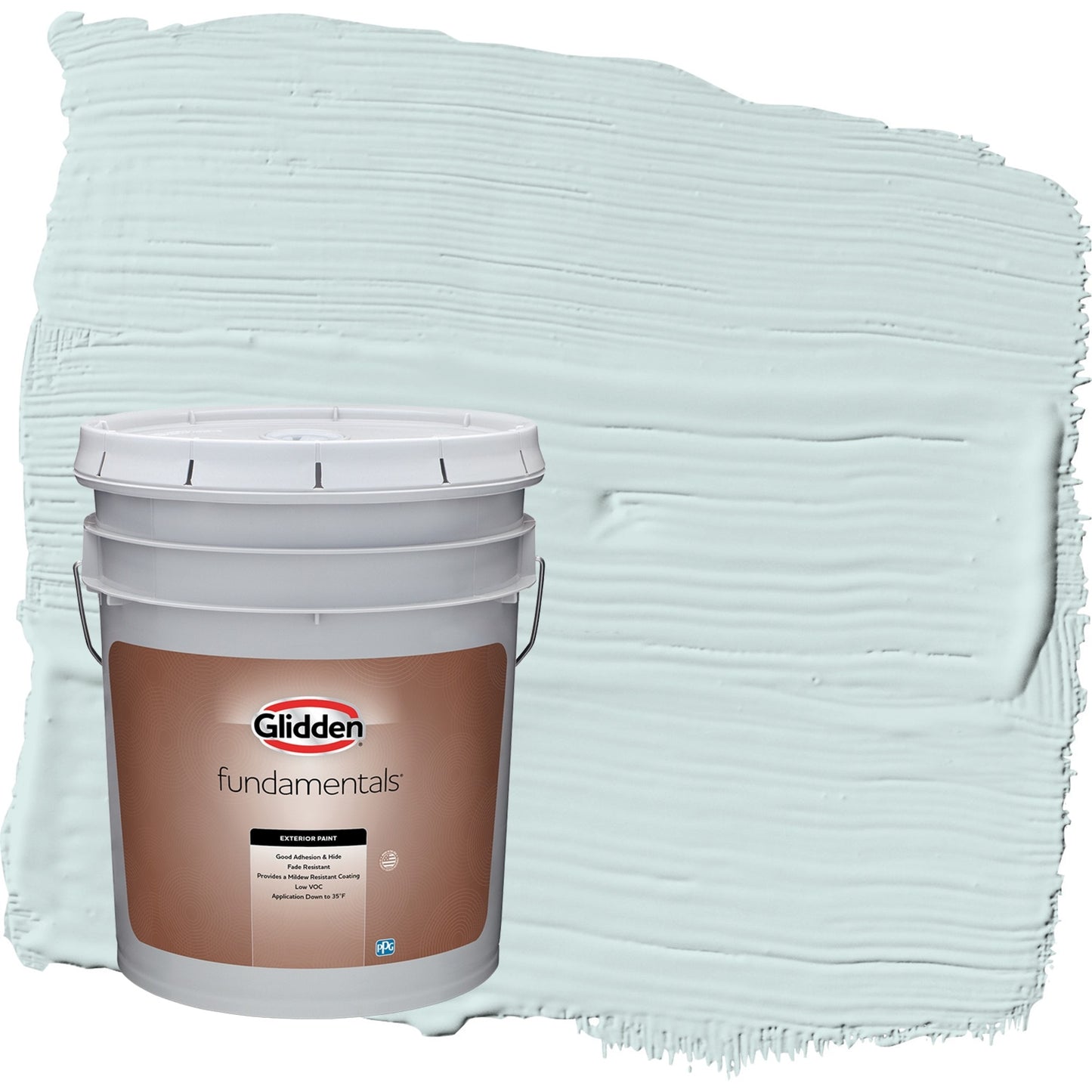 Glidden Fundamentals Pintura Exterior Satinada Azul Agua/aguamarina, 5 Galones