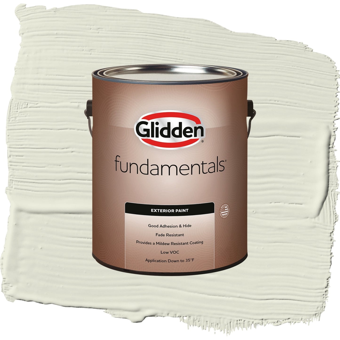 Glidden Fundamentals Wild Wheat / Green, Flat Exterior Paint, 1 Gallon