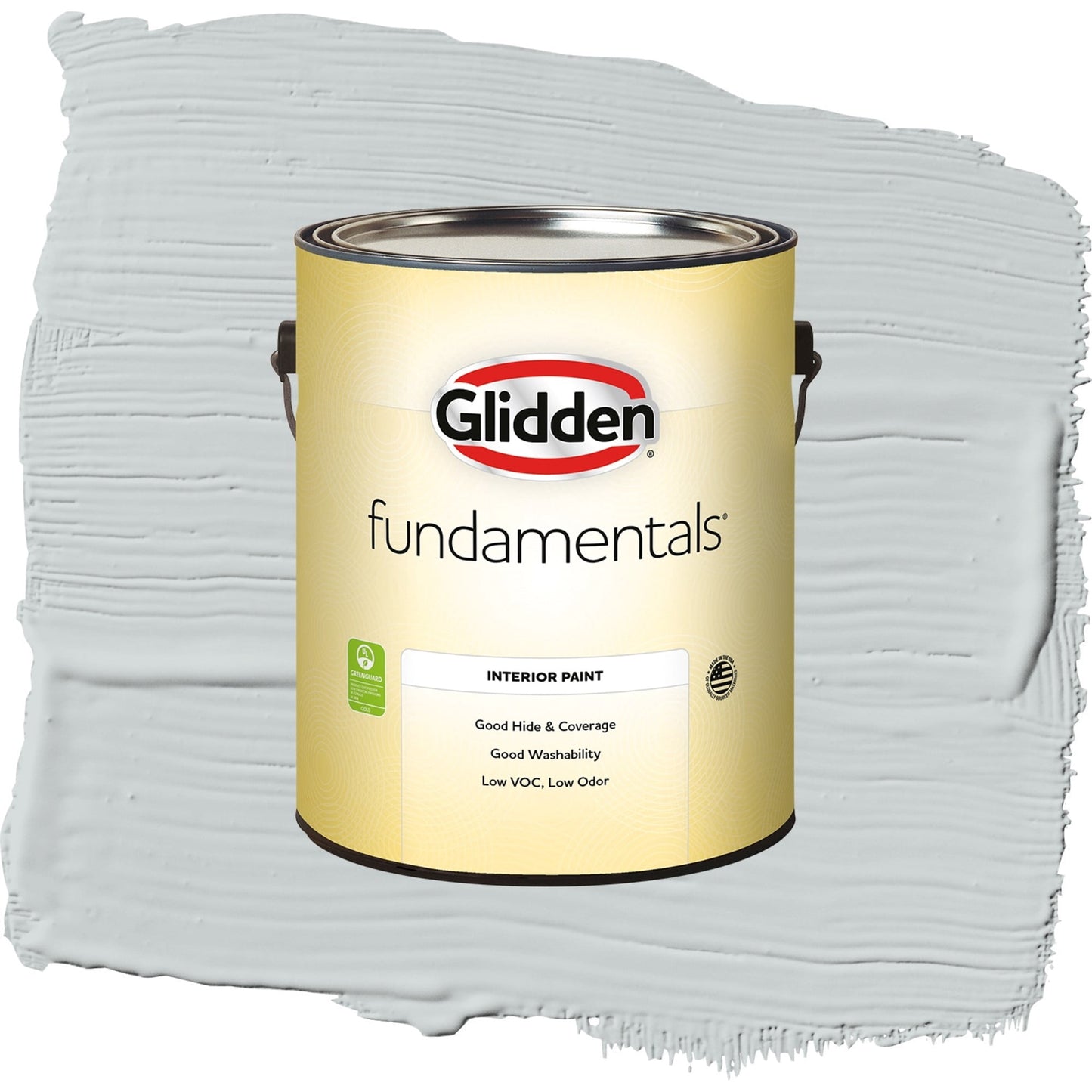 Glidden Fundamentals Grab-N-Go Ghost Whisperer / Gray, Blue Eggshell Interior Paint, 1 Gallon